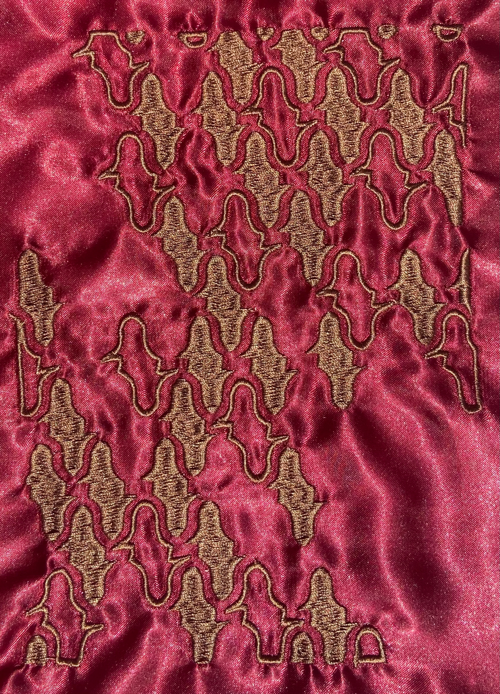 Digital Embroidery on Silk Satin