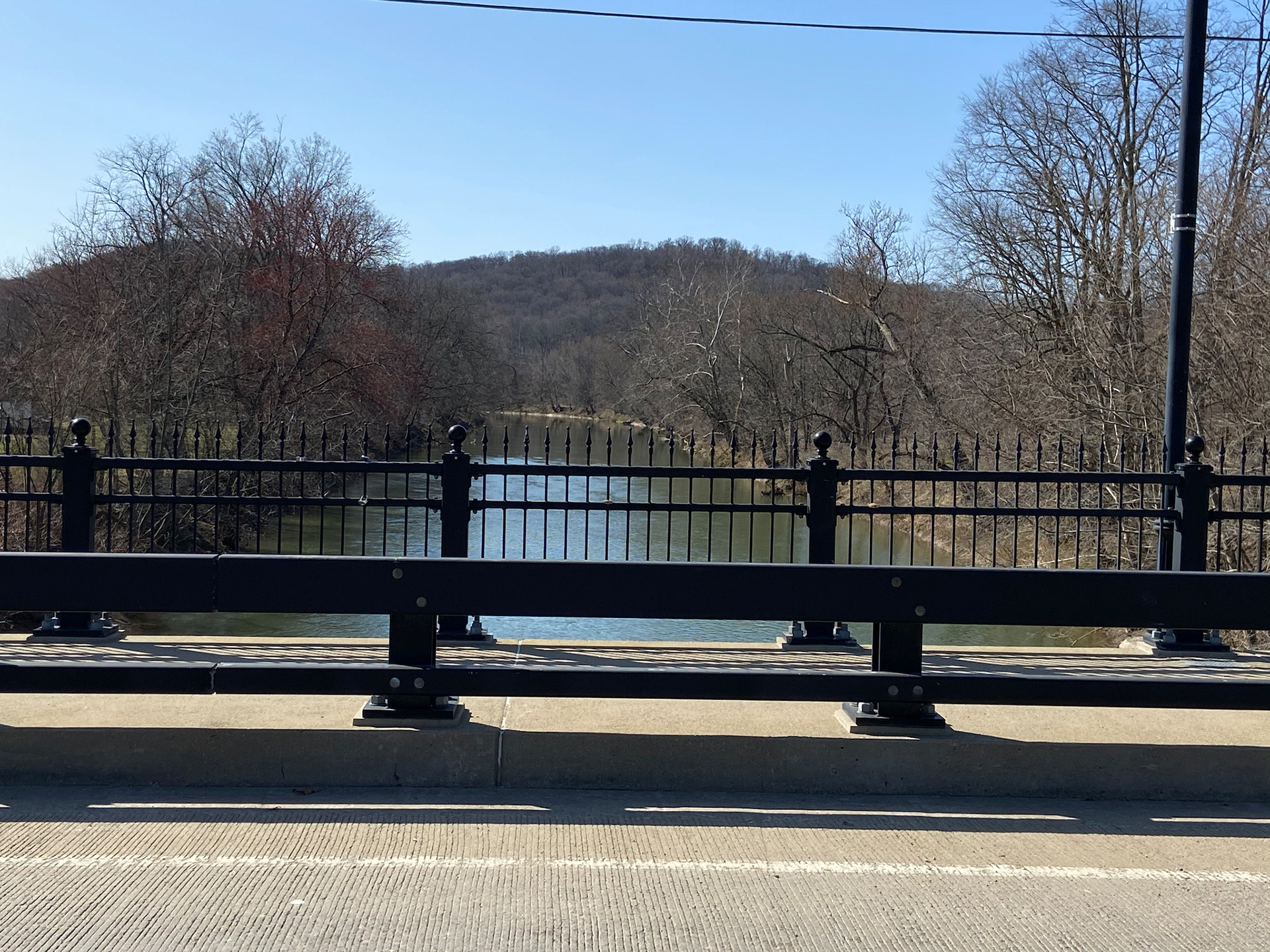 Iron bridge over Connoquenessing Creek