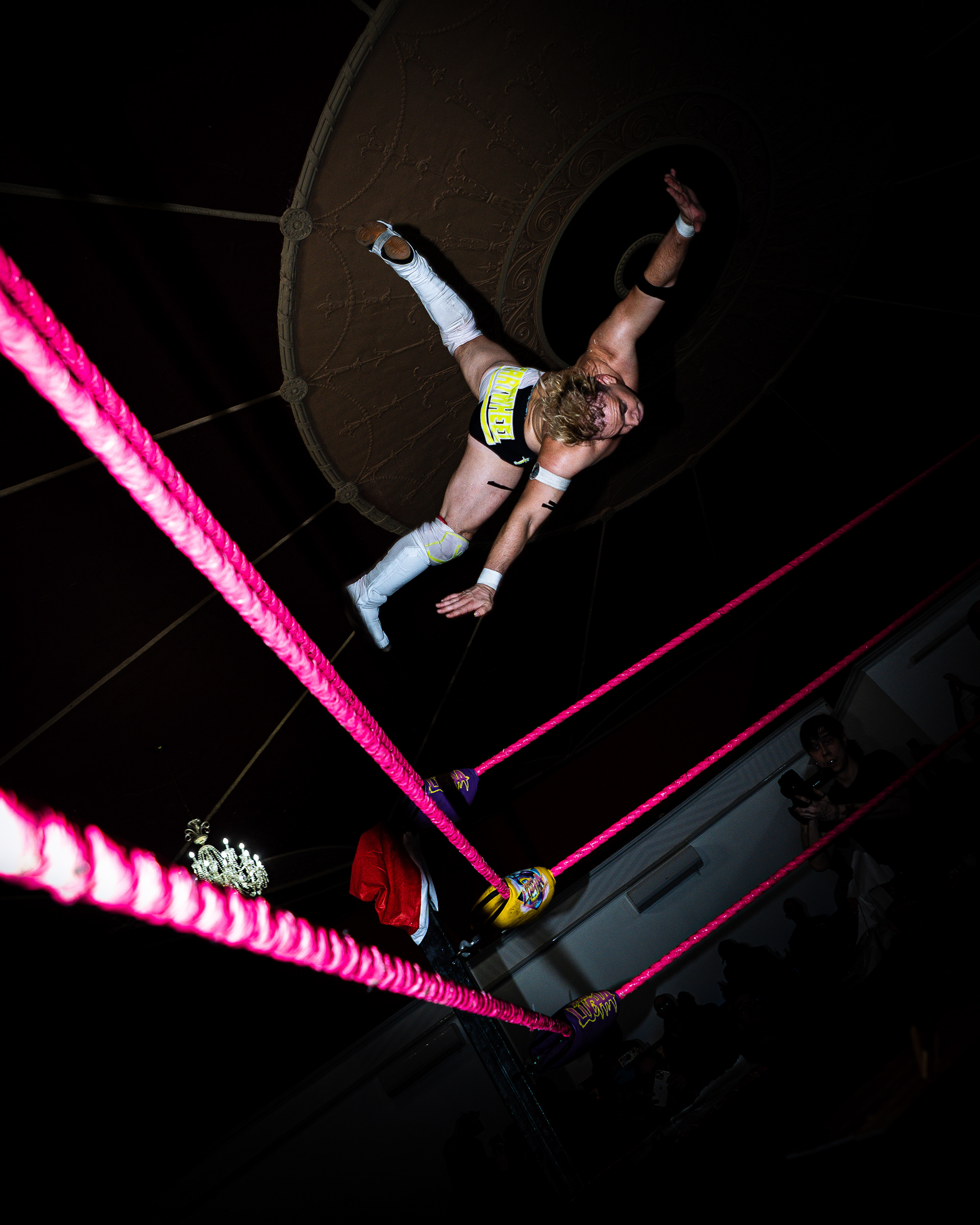 WWE wrestler Jack Cartwheel at a Demand Lucha event in Toronto