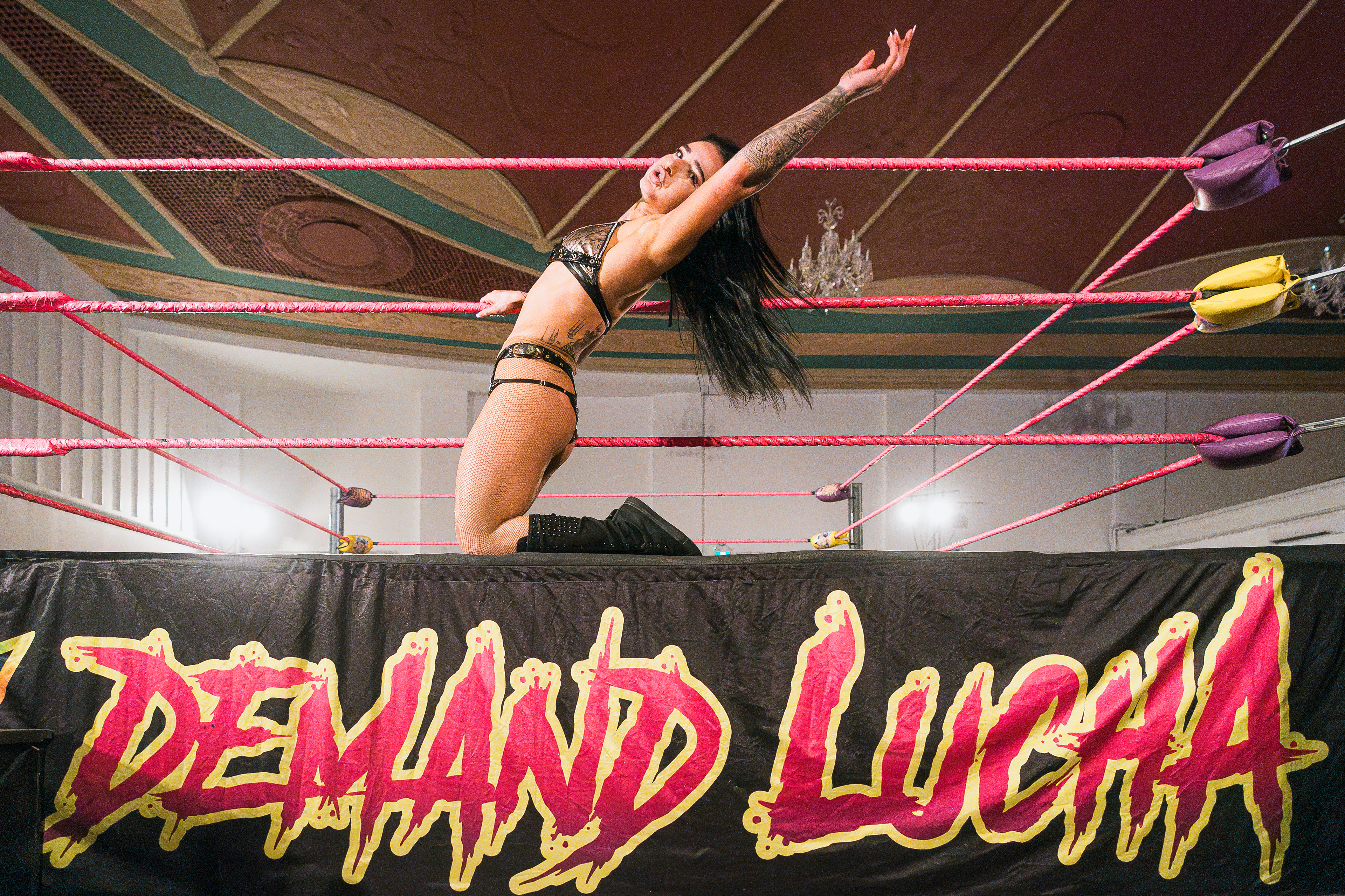 WWE wrestler Seleziya Sparx at a Demand Lucha event in Toronto