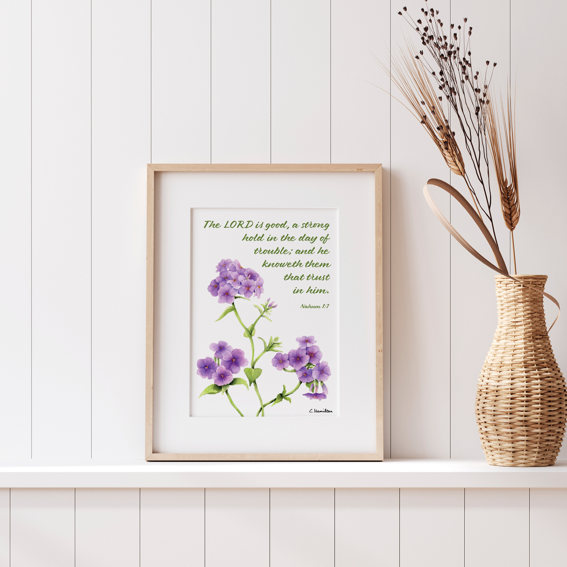 Phlox Nahum 1:7 (commissioned painting)