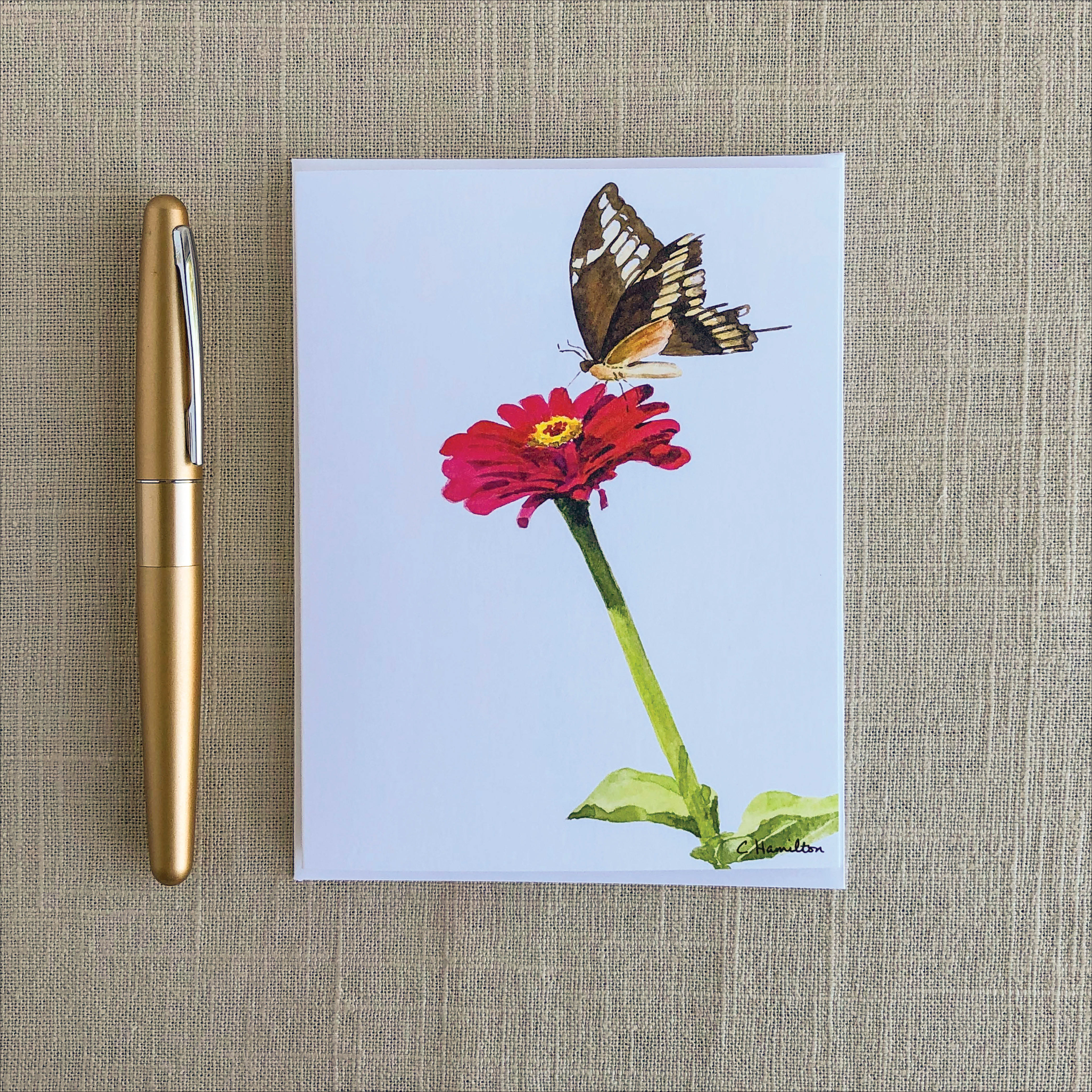Butterfly on Zinnia II