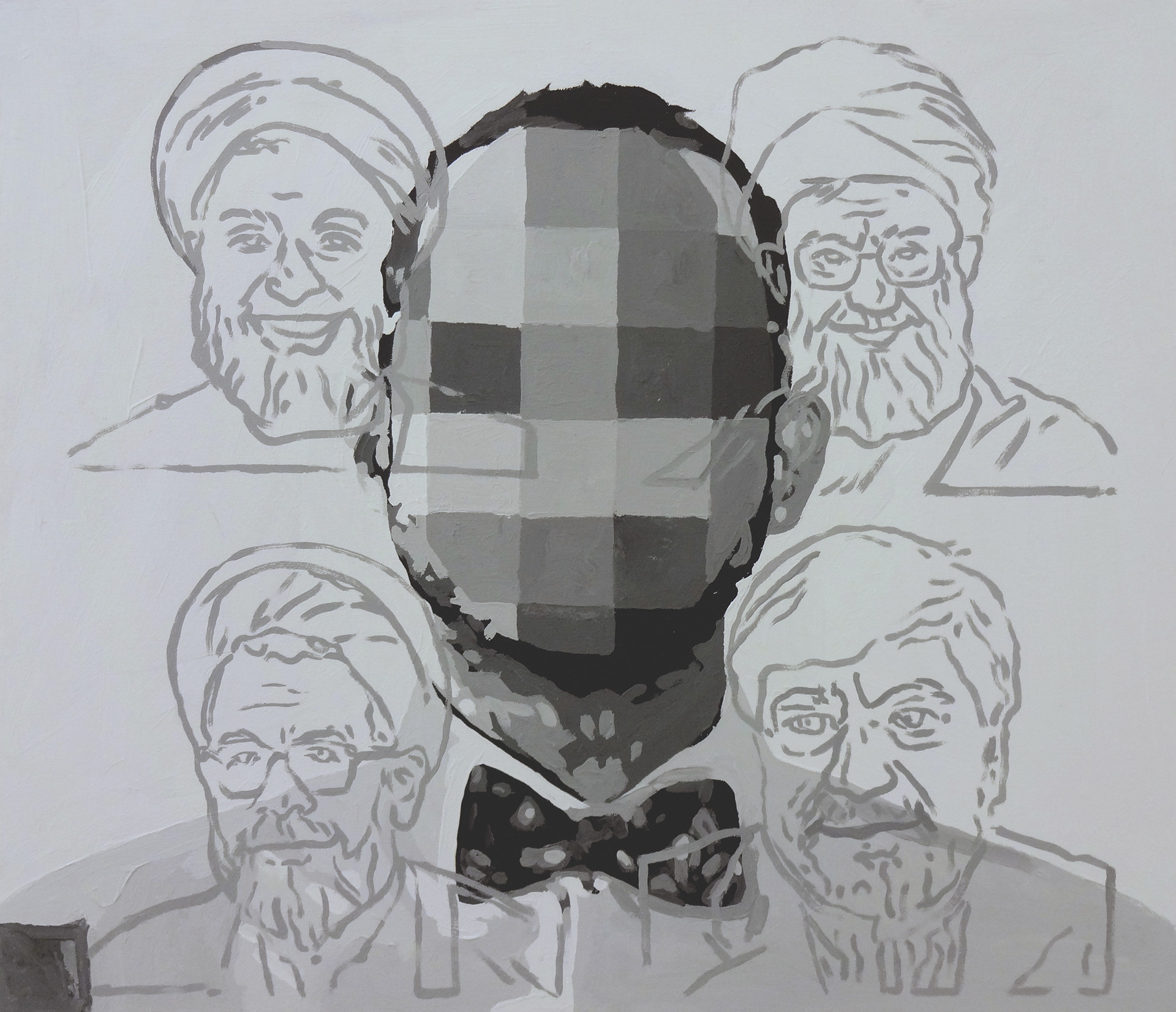 Mo currently is working on a project in relation to his memories. He has focused on his past memories and the links that connect them to his experiences of being in England. His paintings are structured observations that mirror two different cultures at the same time, redefining himself within a bi-cultural identity.