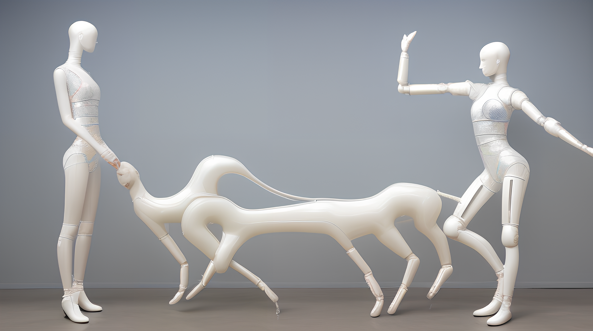 Vera Uchytil Puppy Play Stable Diffusion AGI Dog Play Freelace Art Projekt