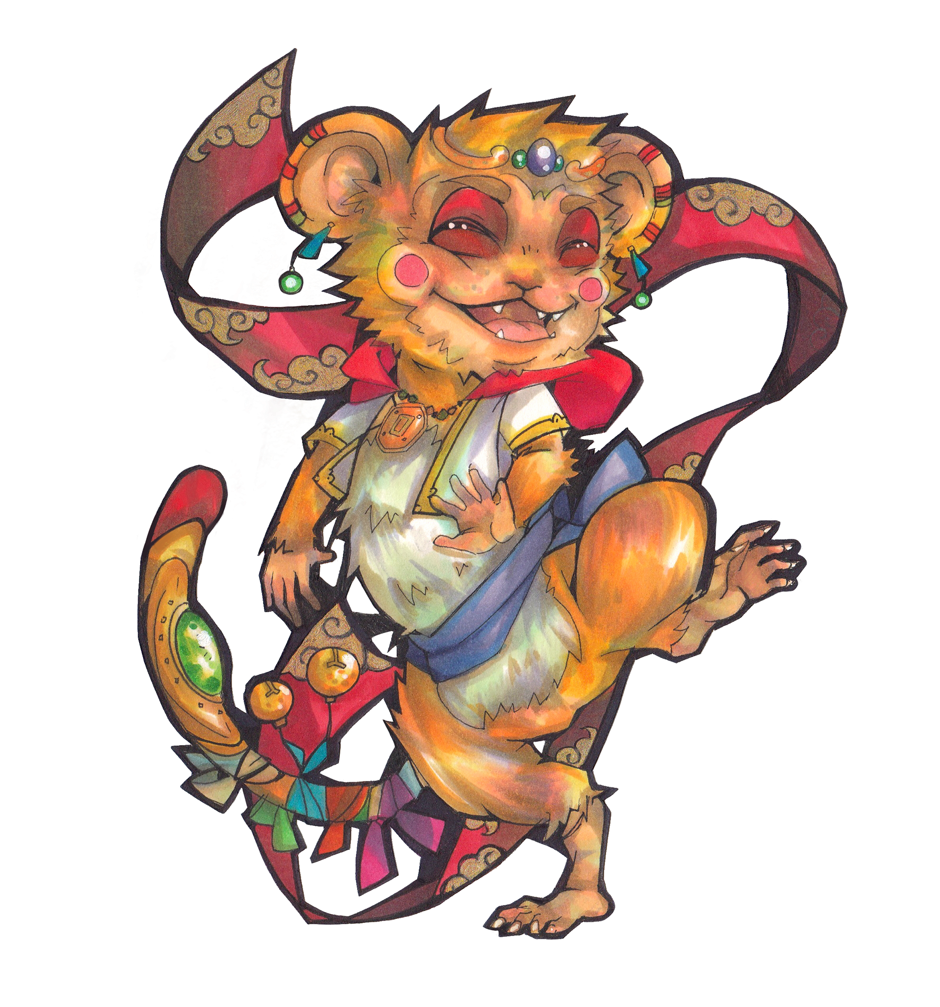 Golden Monkey, 2016. Media: ink