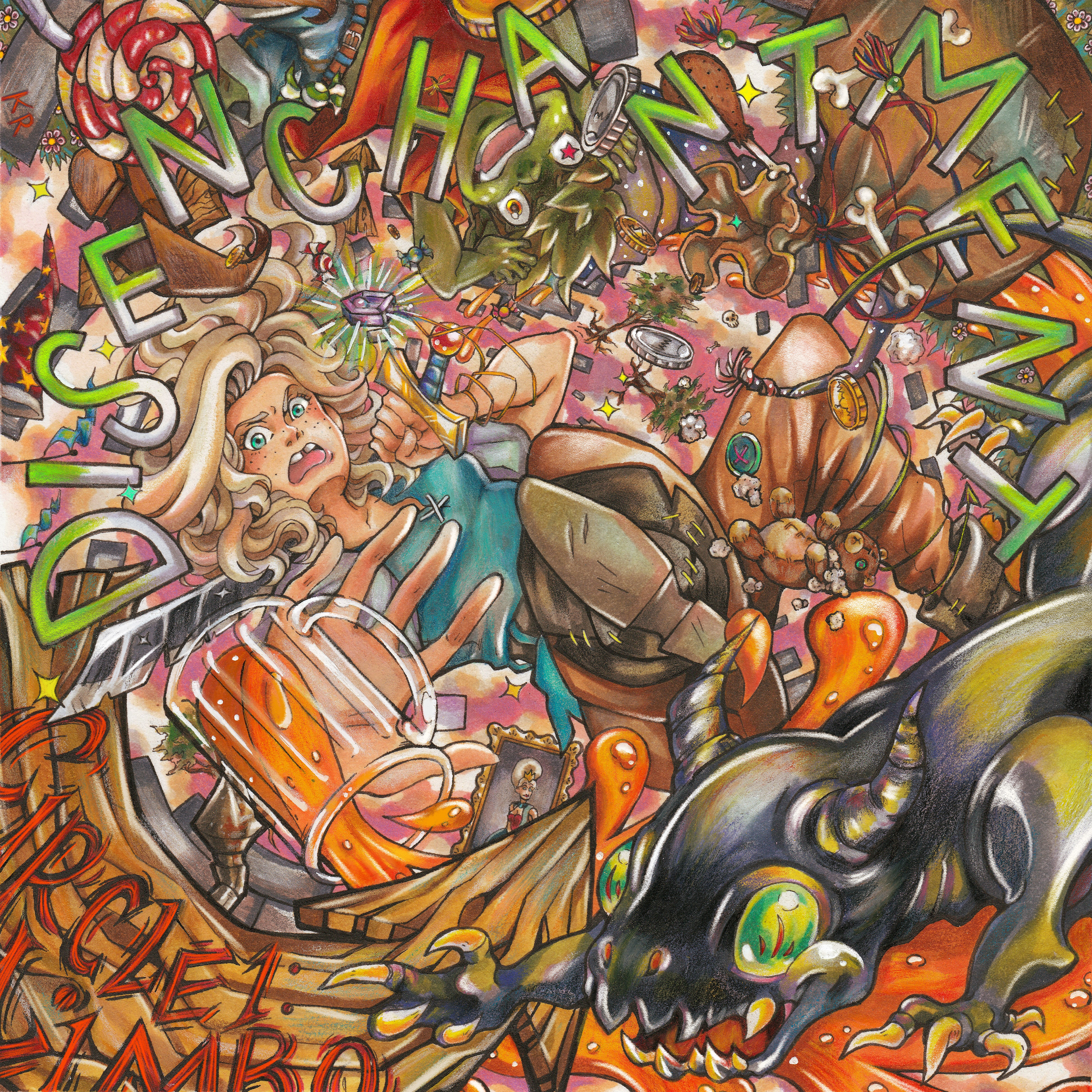 Disenchantment: Circle of Hell Project (Limbo), Sep. 2019. Media: ink, colored pencil