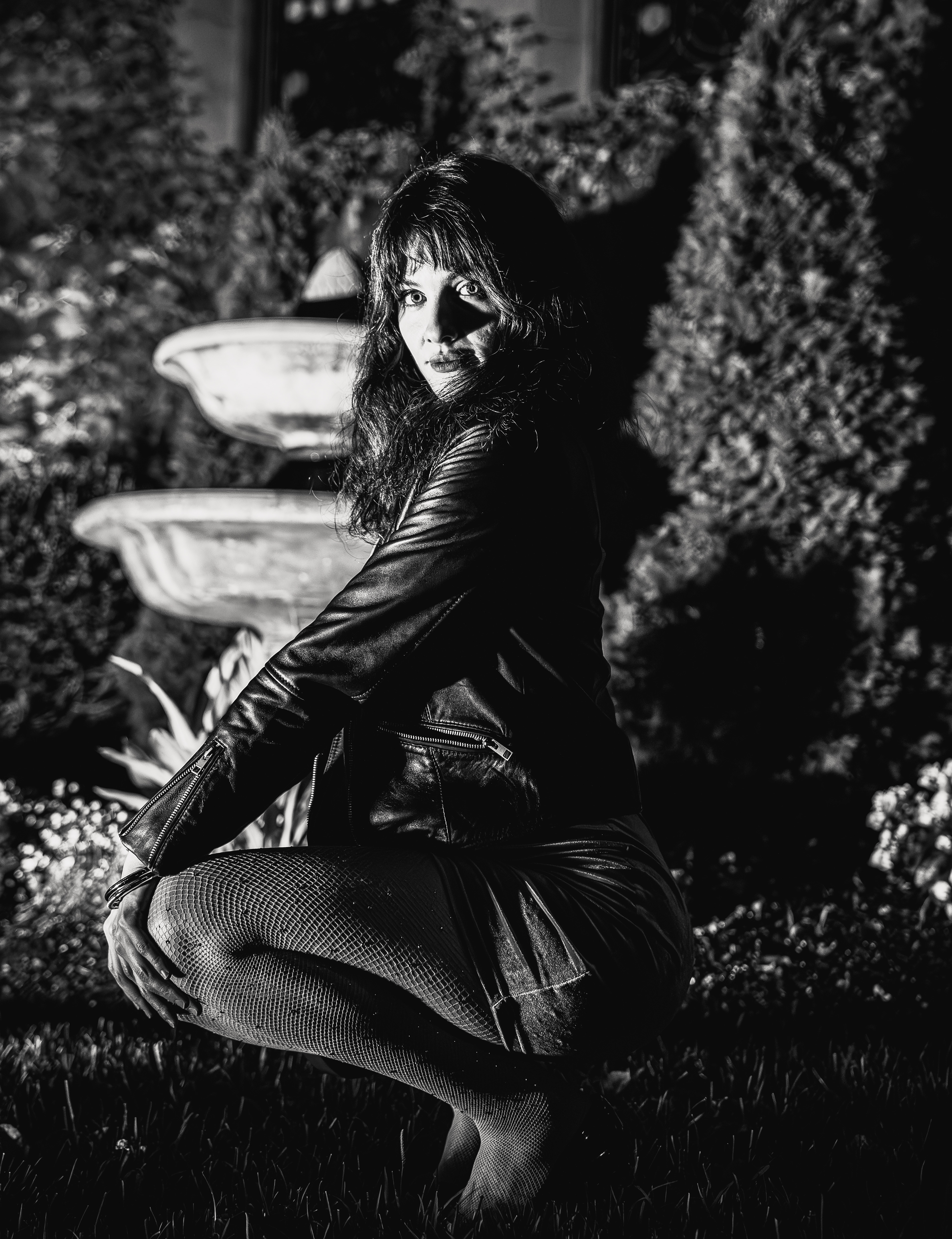 Posing in front of a church