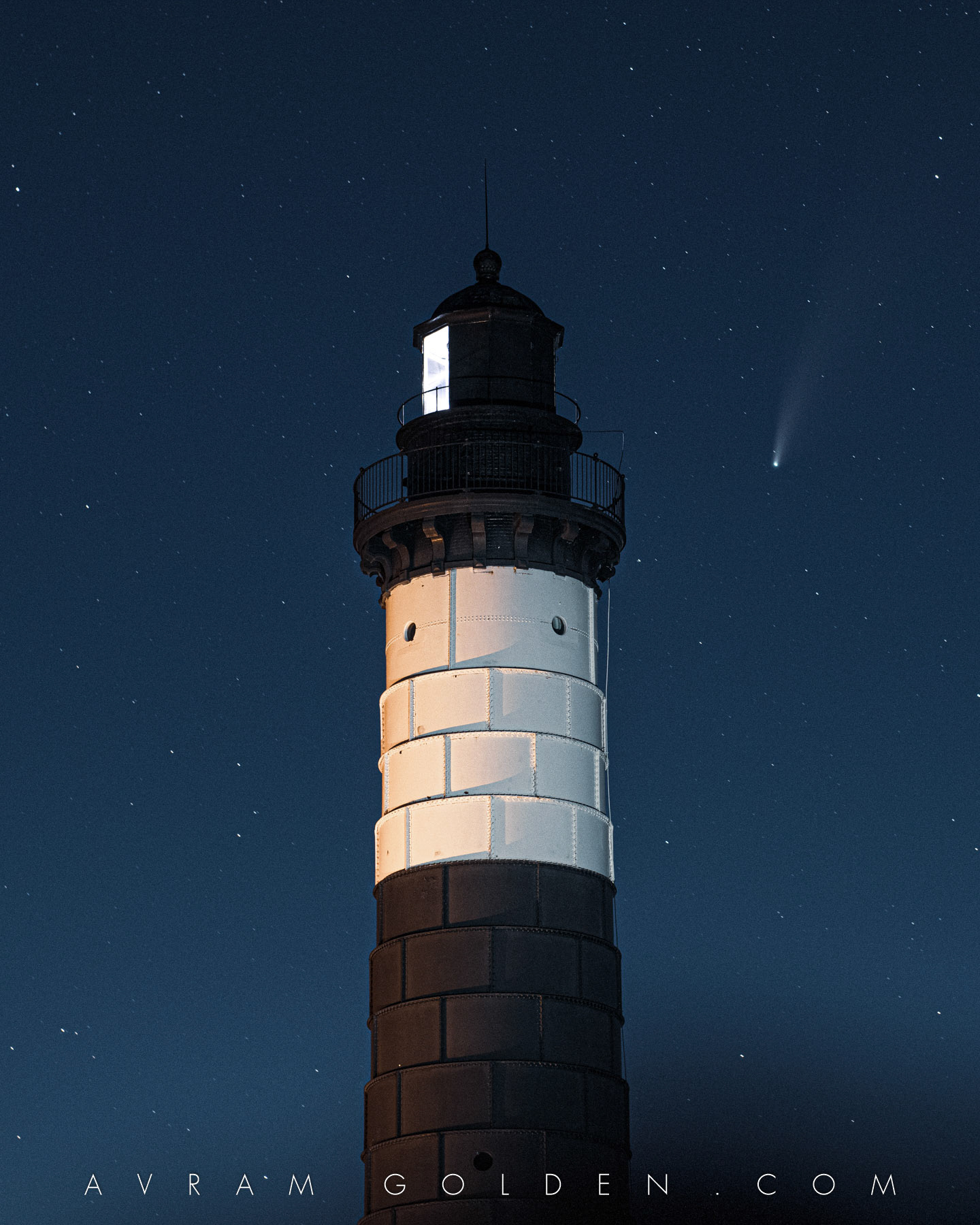 Neowise Passing by Big Sable Light