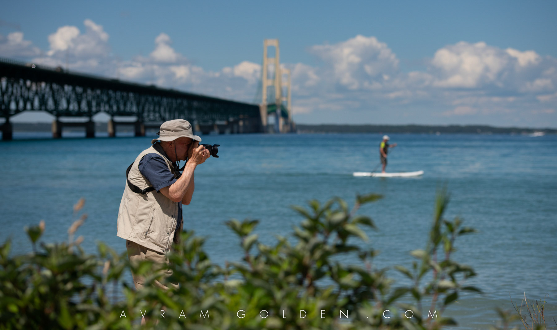 Photographer at the Shores of Lake Michigan