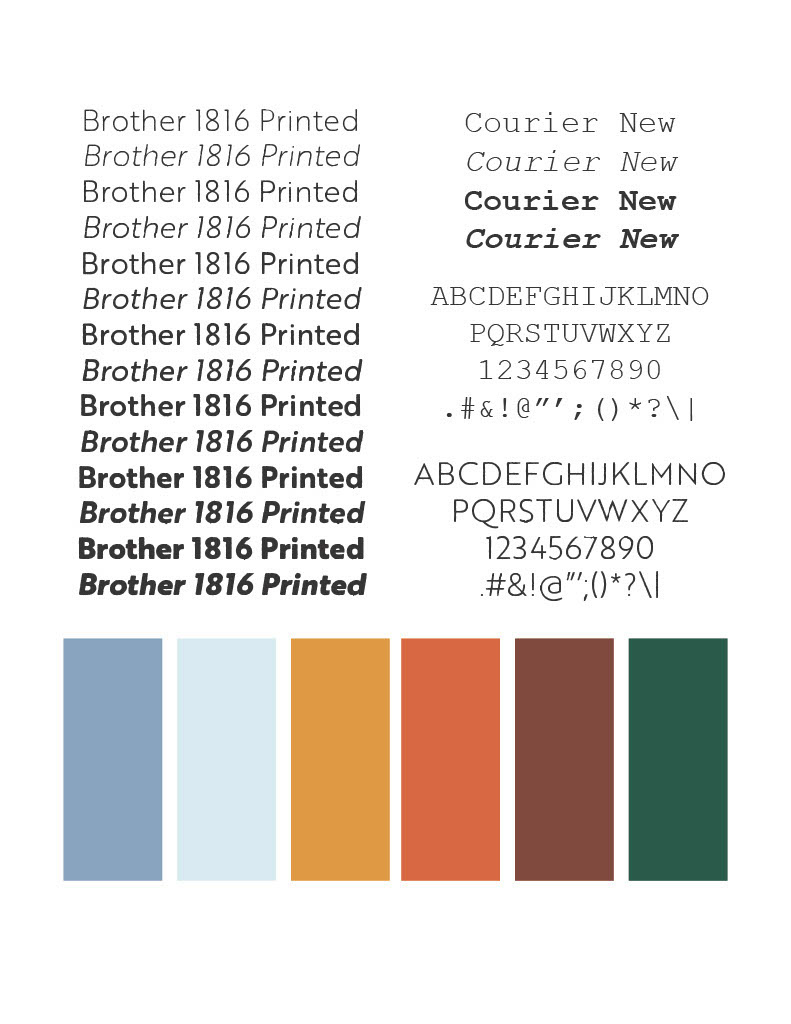 Original color scheme, primary & secondary fonts