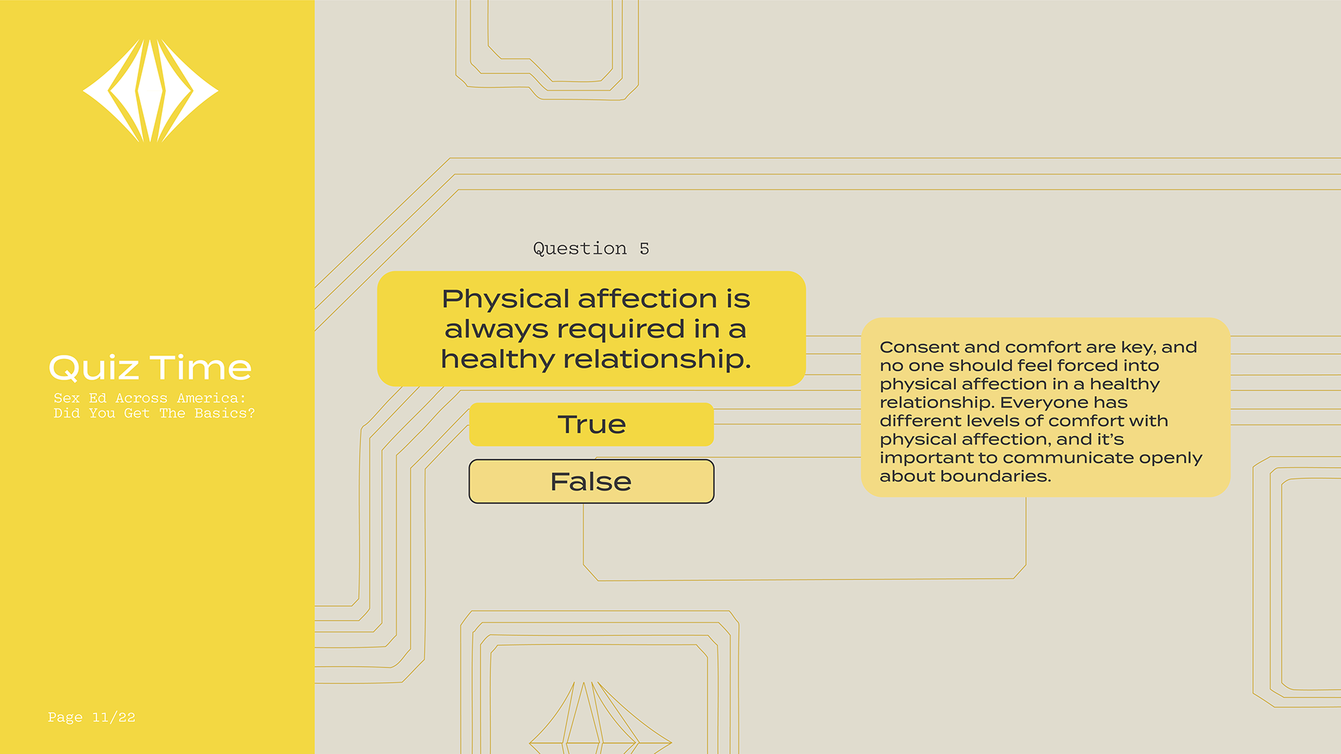 Example from Healthy Relationships Section
