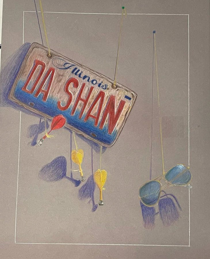 Colored Pencil String Composition