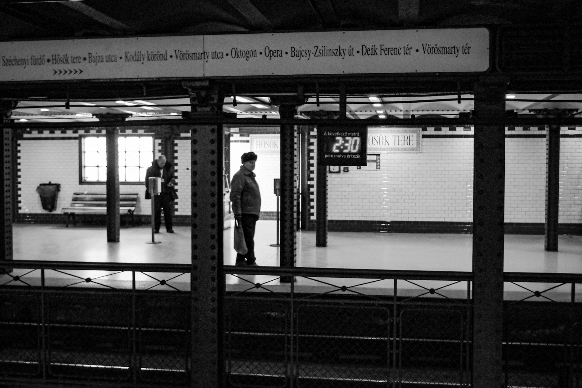 Métro de Budapest, février 2015