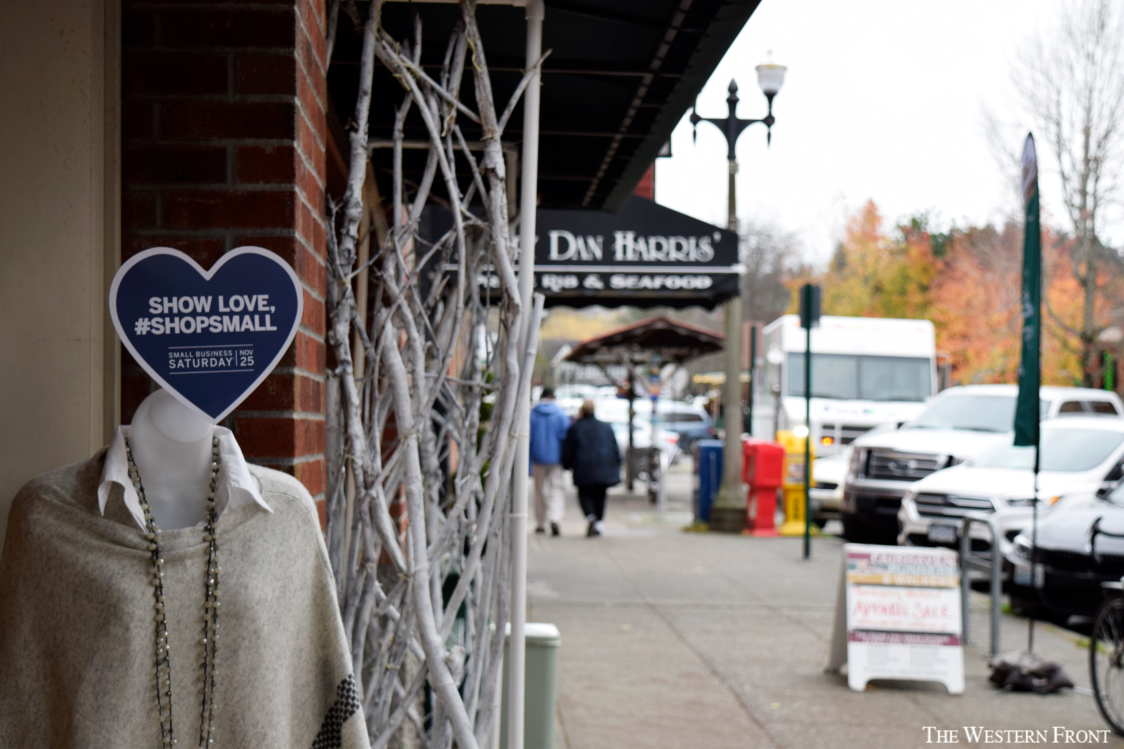 Local businesses in Fairhaven participate in Small Business Saturday on November 25, 2017. For every $1 spent at an independent business, 68 cents remain in the local economy. 