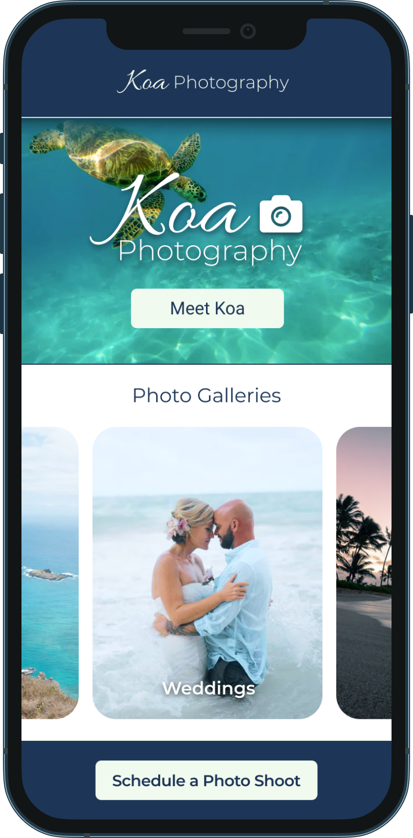 Koa Photography Figma Prototype