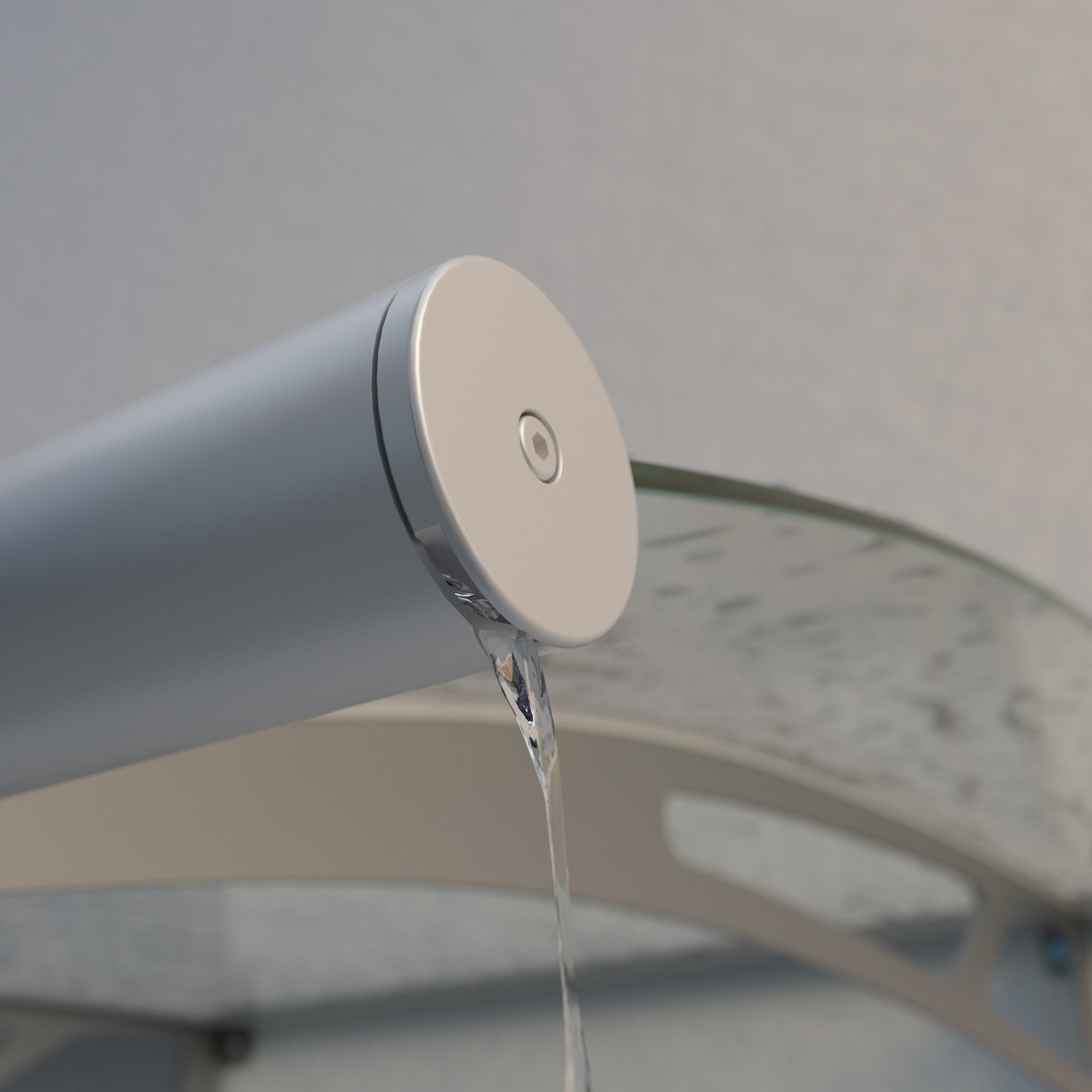 Ablaufrinne mit Wassersimulation
