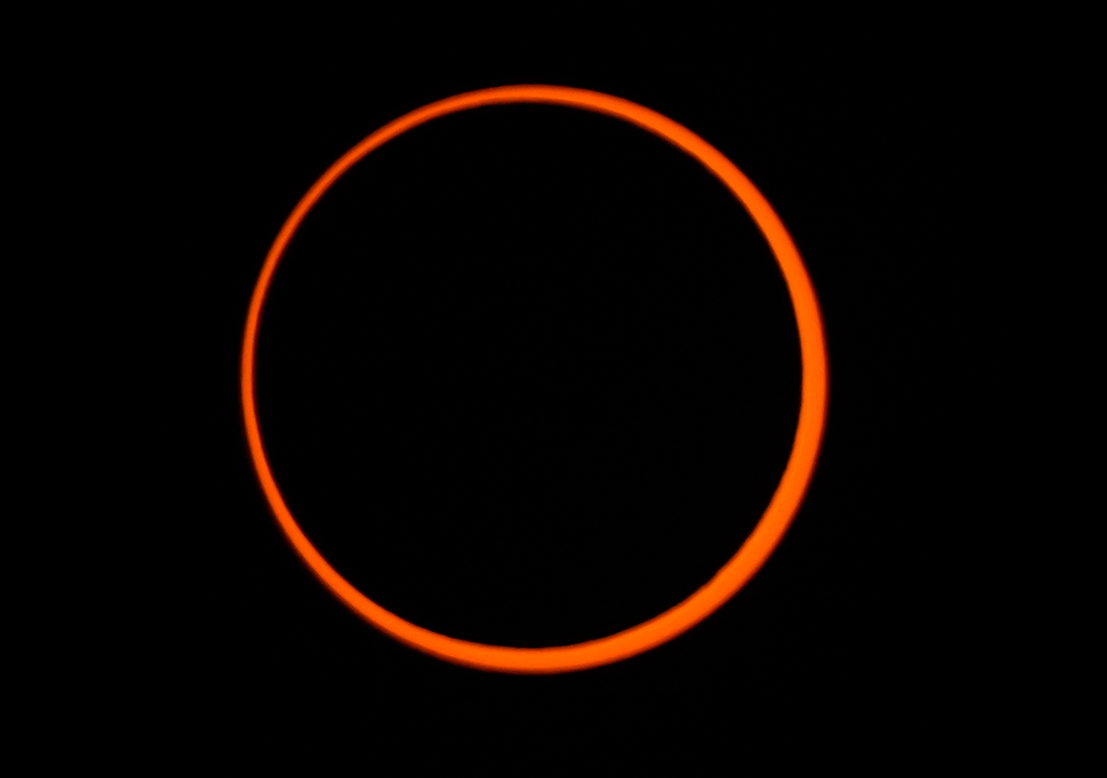 The moon eclipses the sun over Escalante, Utah, during the annular eclipse on Saturday, OCt. 14, 2023. 