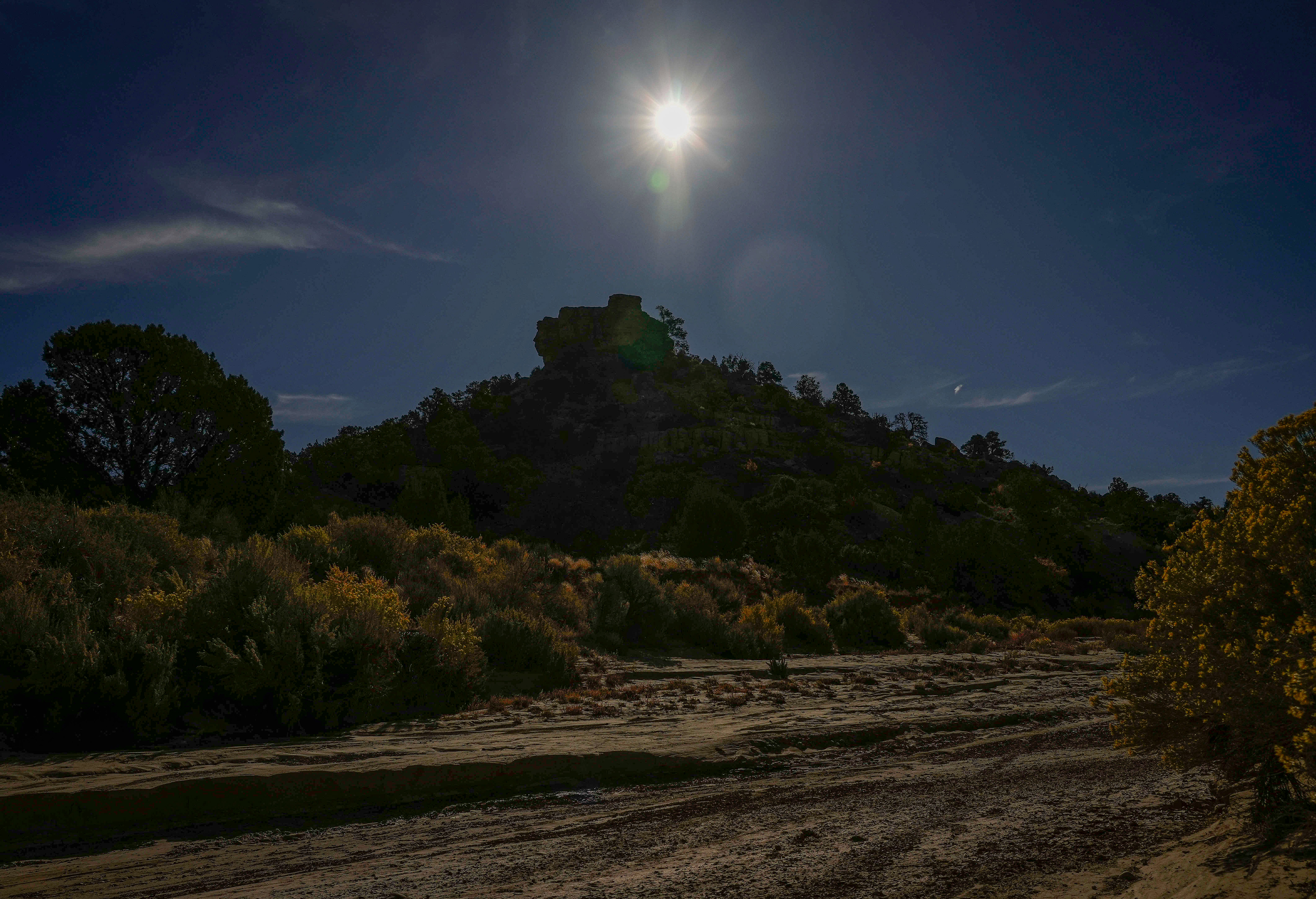 The moon eclipses the sun over Escalante, Utah, during the annular eclipse on Saturday, OCt. 14, 2023. 