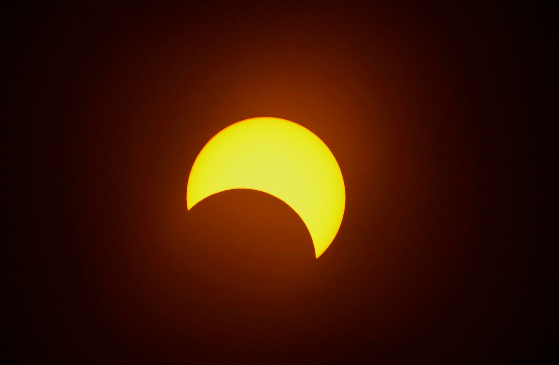 The moon eclipses the sun over Escalante, Utah, during the annular eclipse on Saturday, OCt. 14, 2023. 