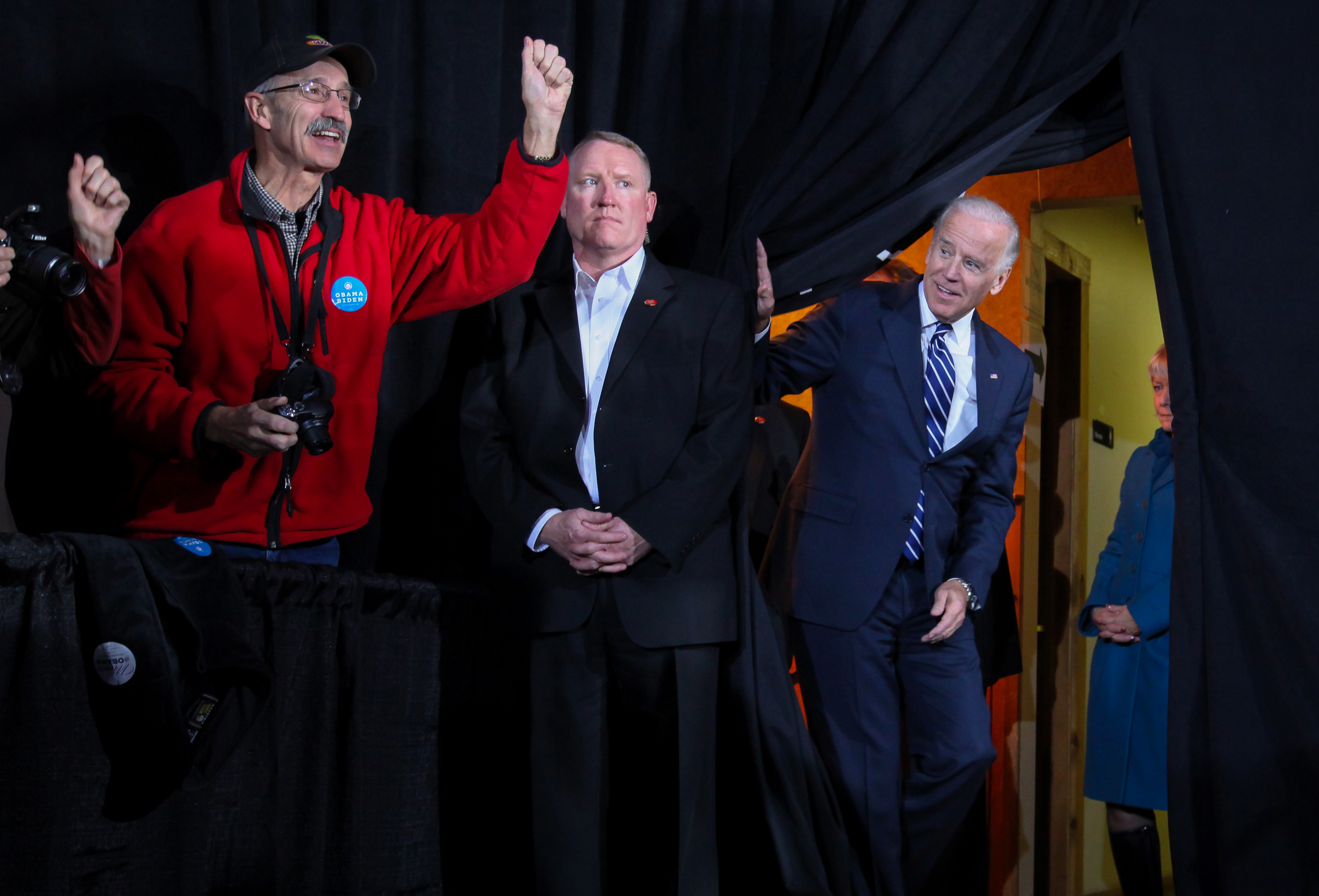 Vice president Joe Biden campaigned in Fort Dodge, Iowa, on Thursday, Nov. 1, 2012.