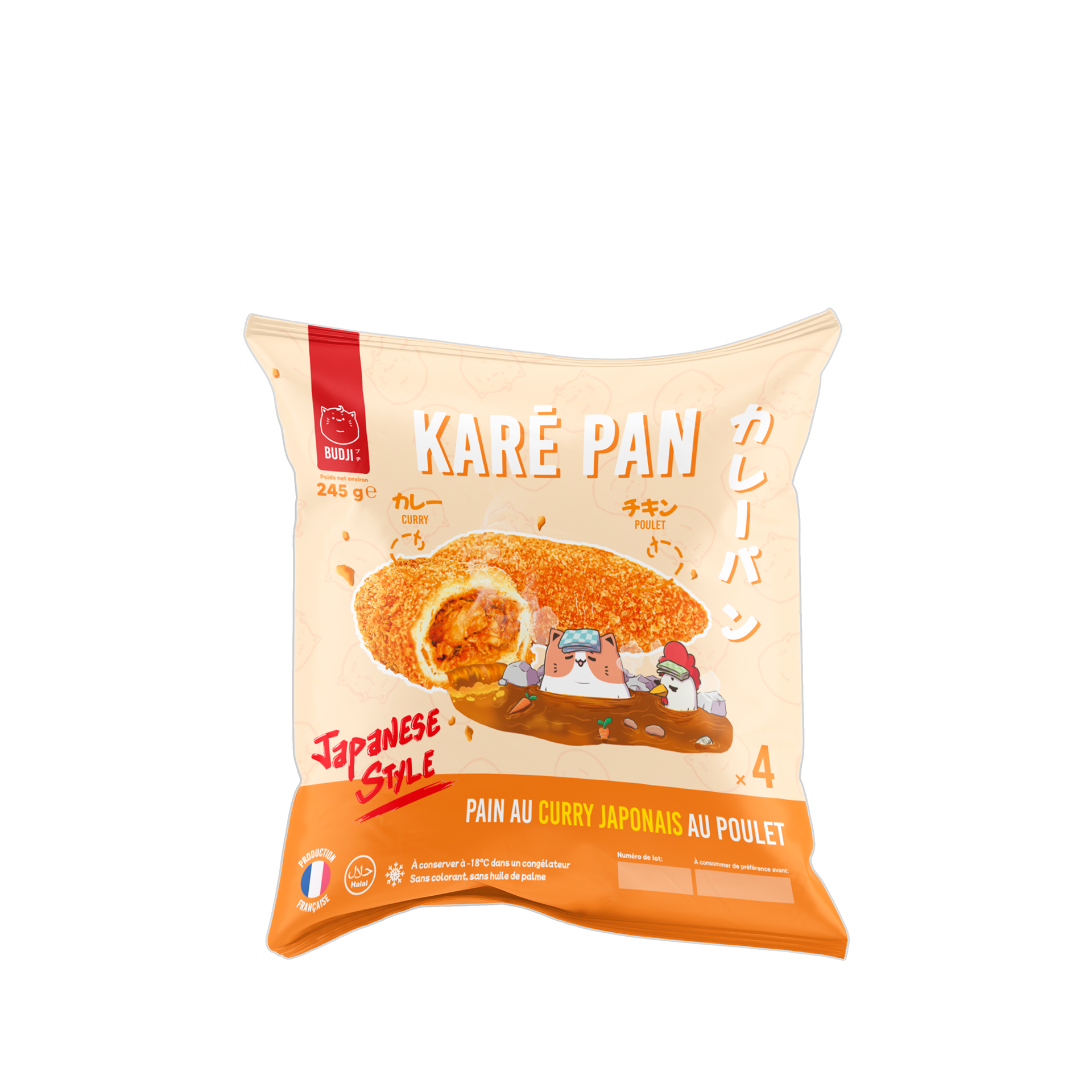 Mock-up emballage Kare Pan (Poulet)