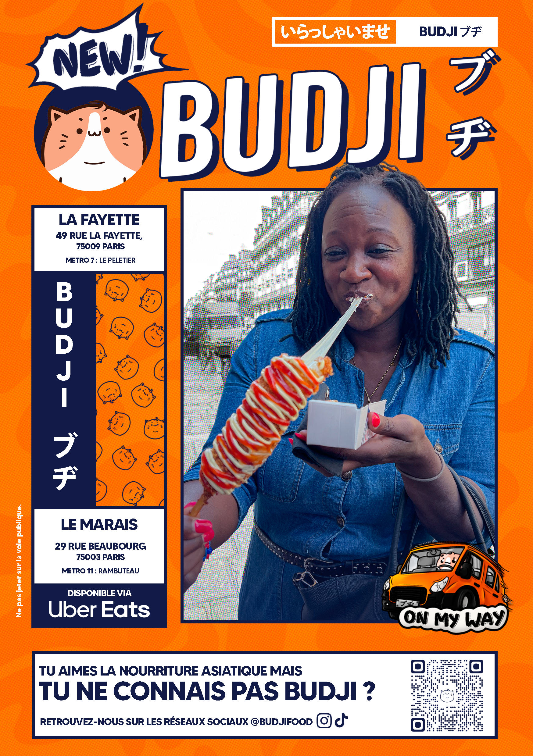 Recto d'un flyer pour annoncer notre nouveau menu