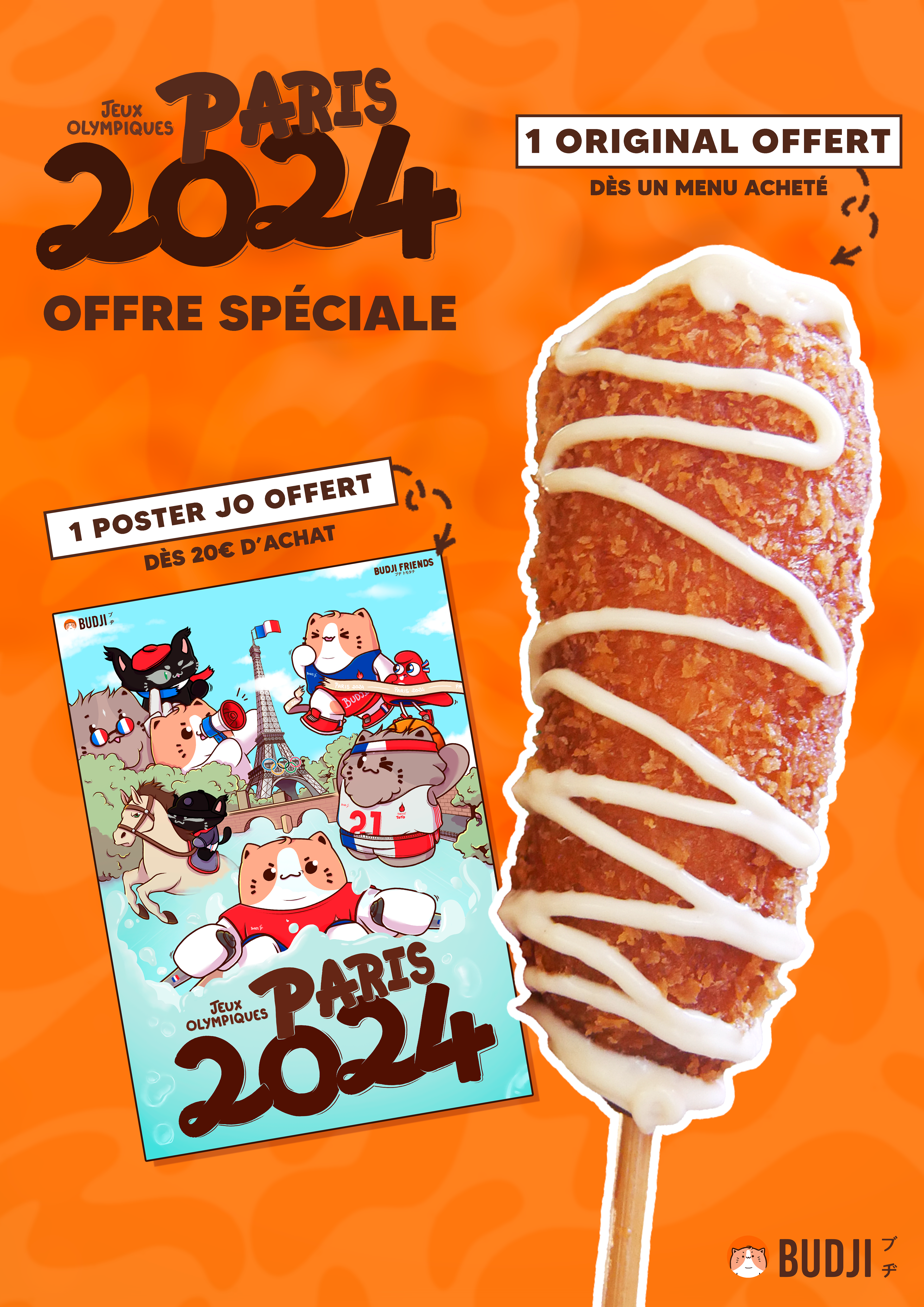 affiche promotionnelle pour les jeux olympiques 2024