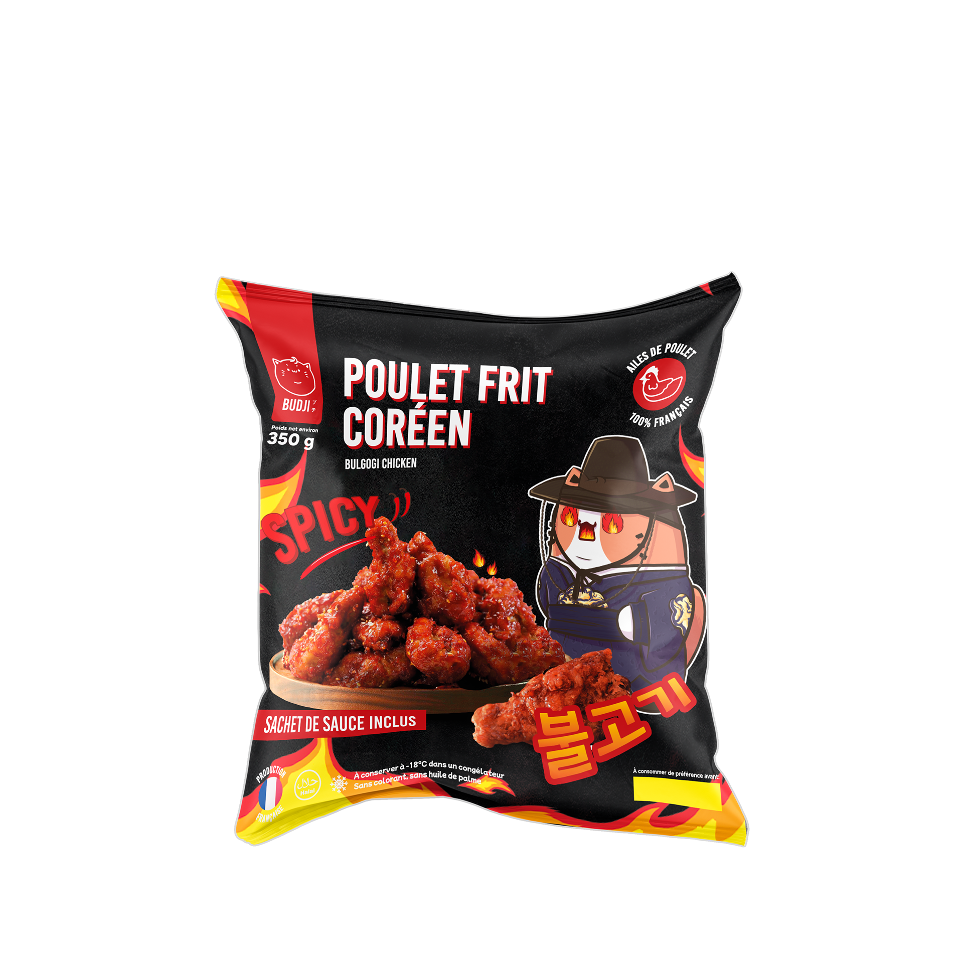 Mock-up emballage Poulet Frit (Bulgogi)