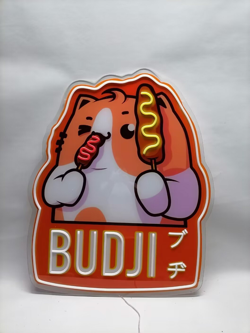 néon BUDJI éteint