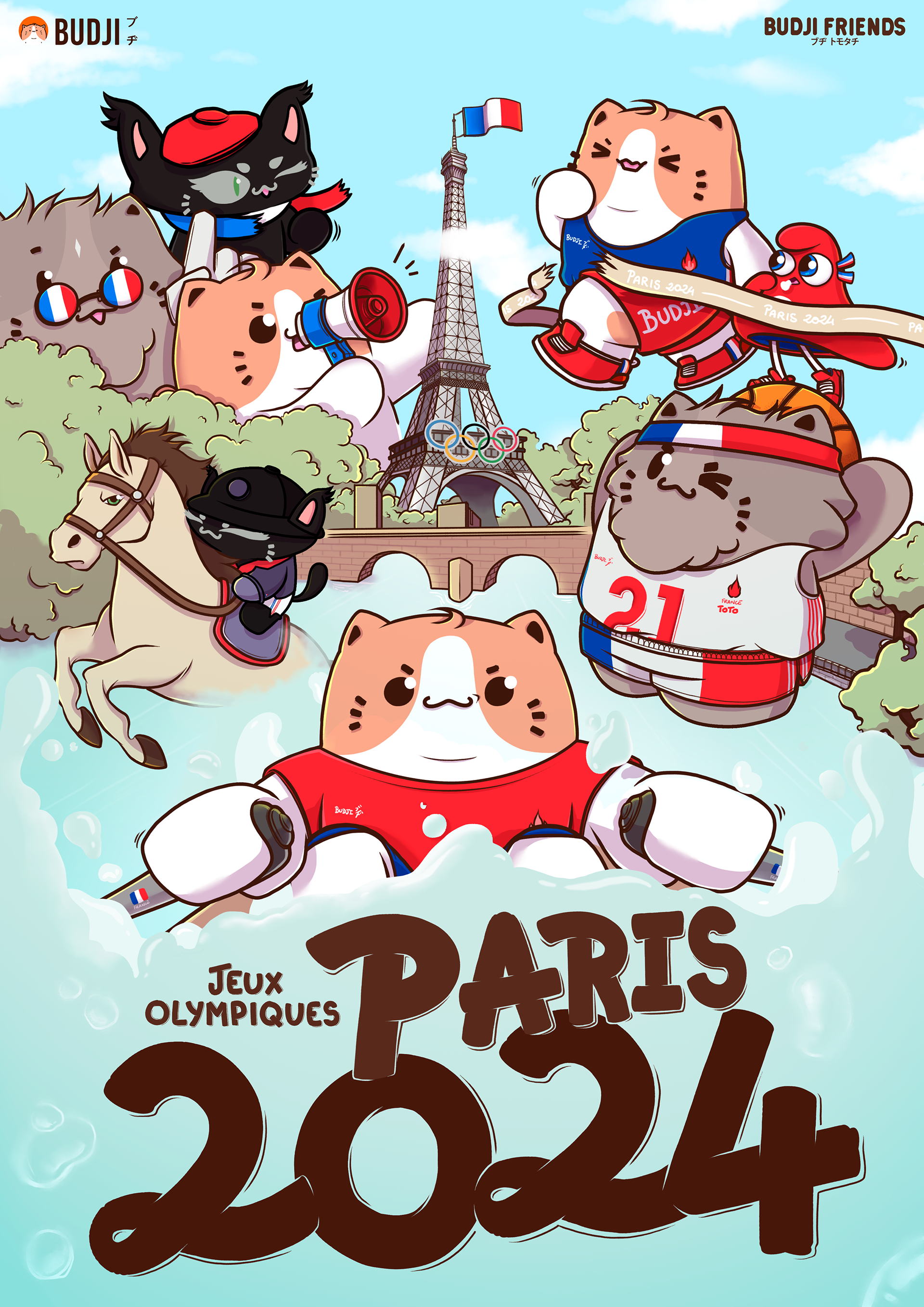affiche pour les jeux olympiques 2024