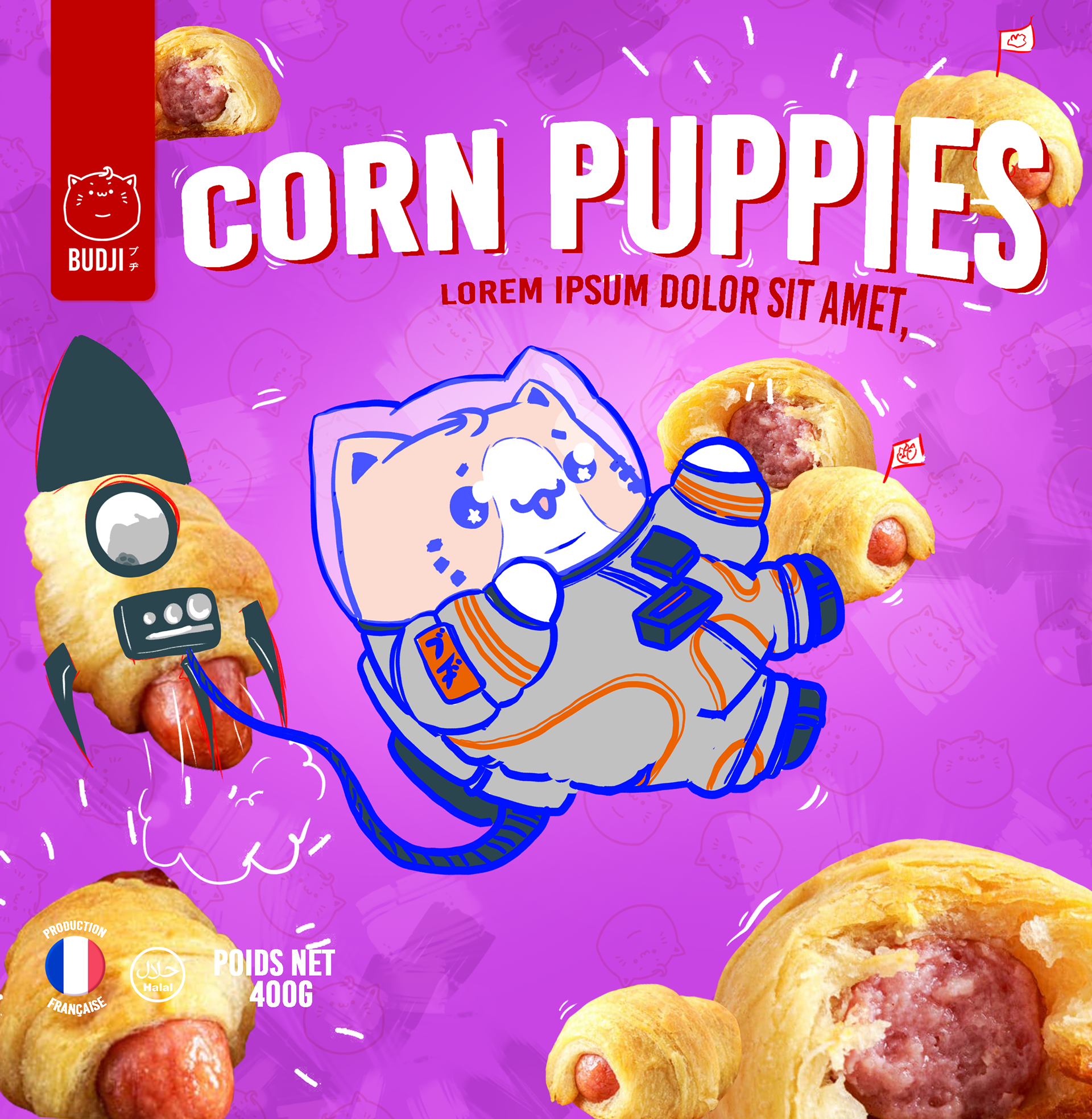Test d'emballage pour le Corn Puppies