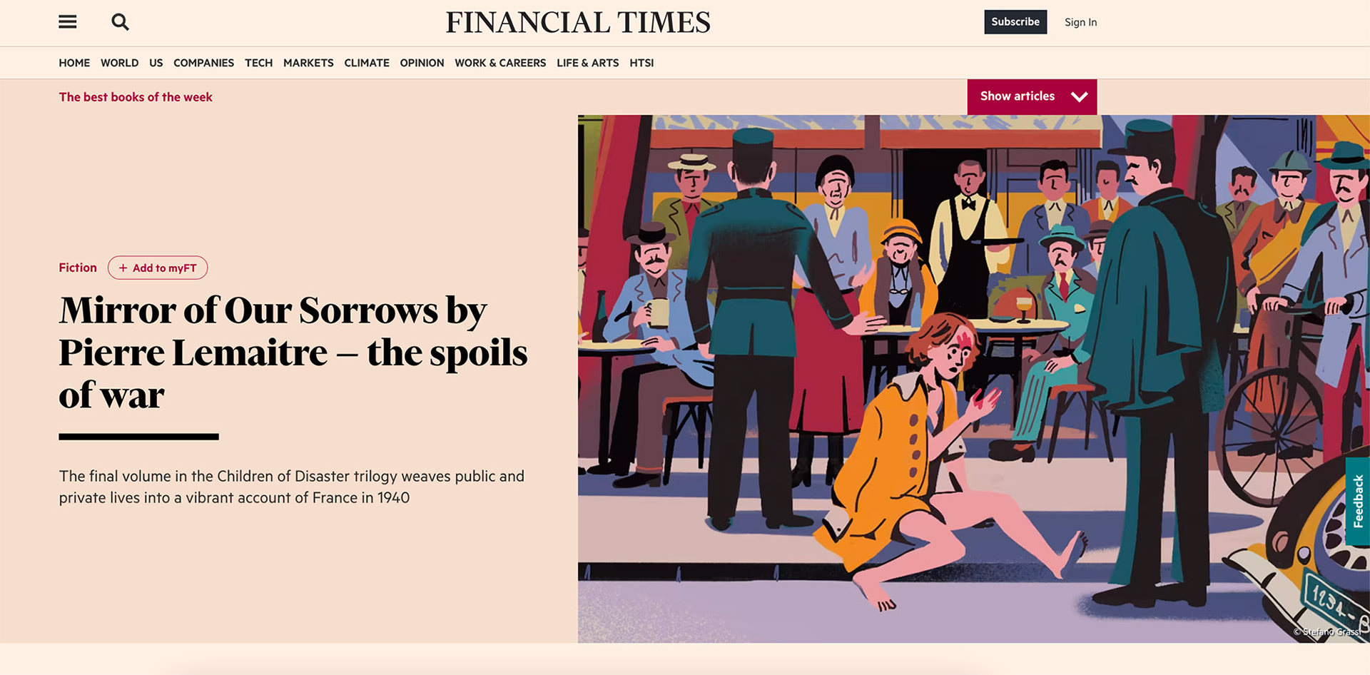 The published artwork on the online page.
