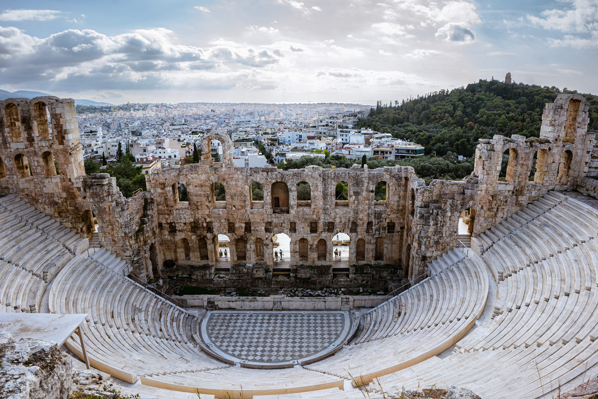 Walking in Athens.