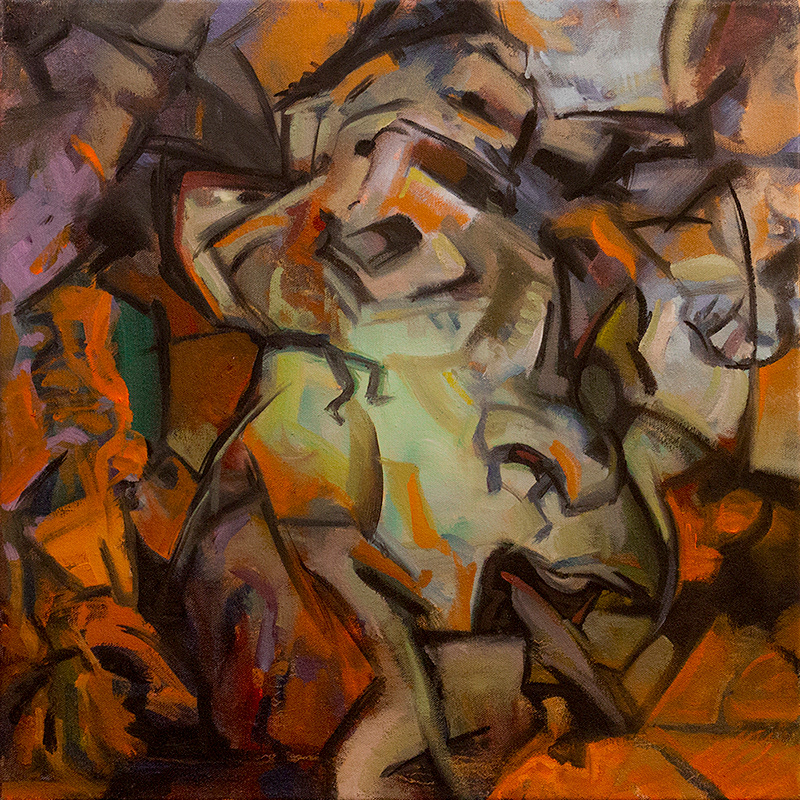 "Face It/Face Sit, #2" Oil on Canvas