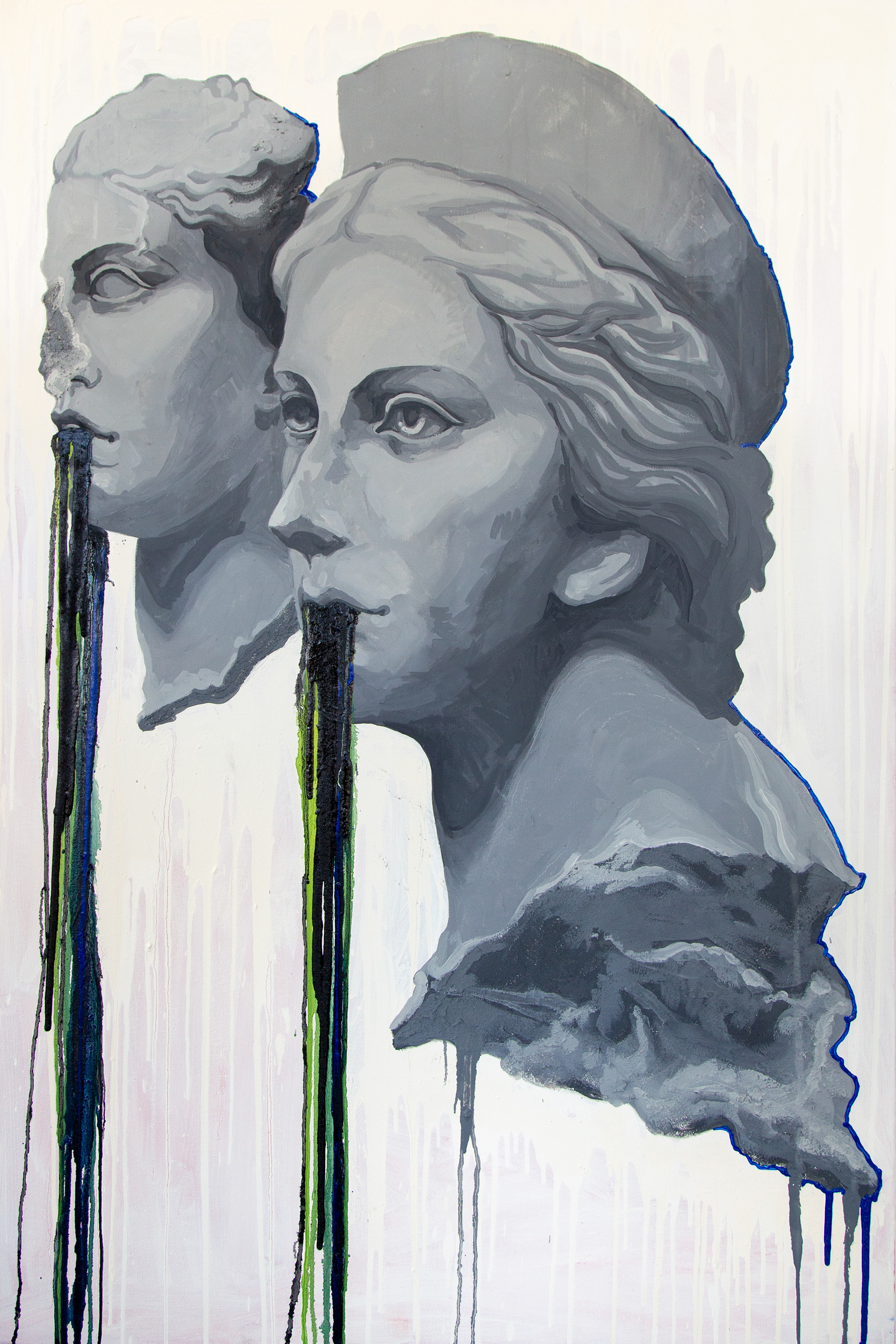 Elimination oil and pumice on canvas, 40X60, 2018