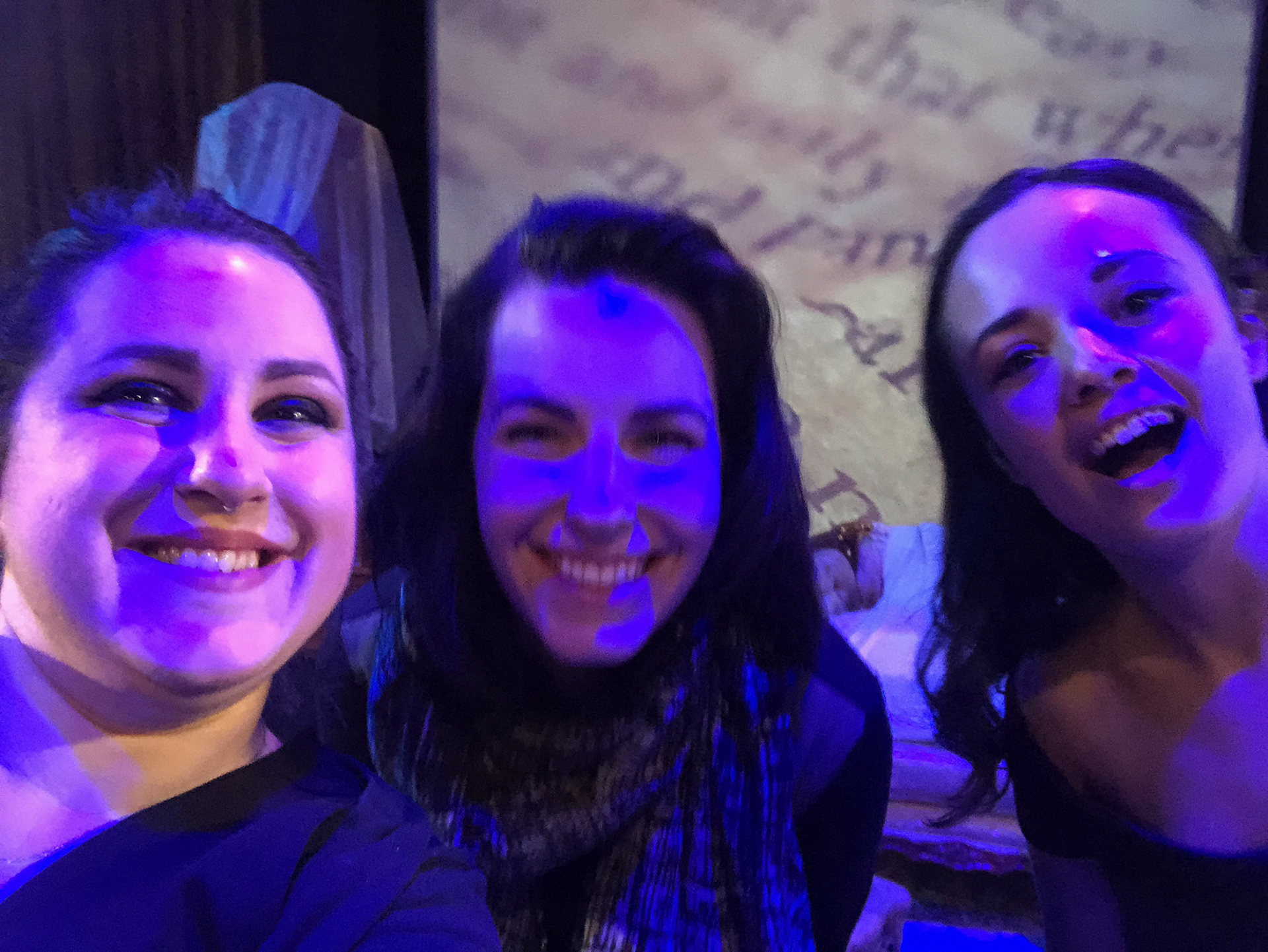 Christine Banna (left), director Cassandra Lovering (middle), Stage Manager Brianna Meese (right)