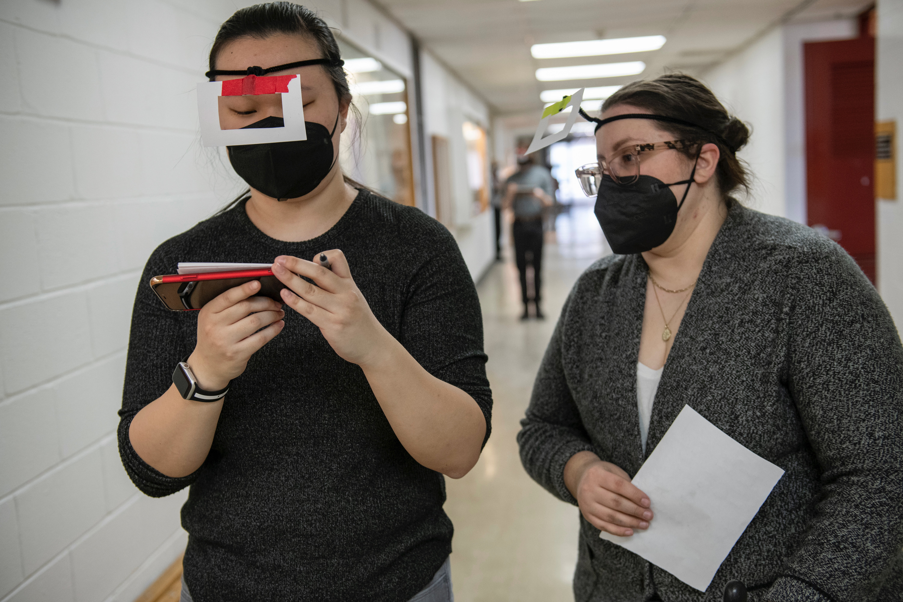 with student Krystal Hsieh