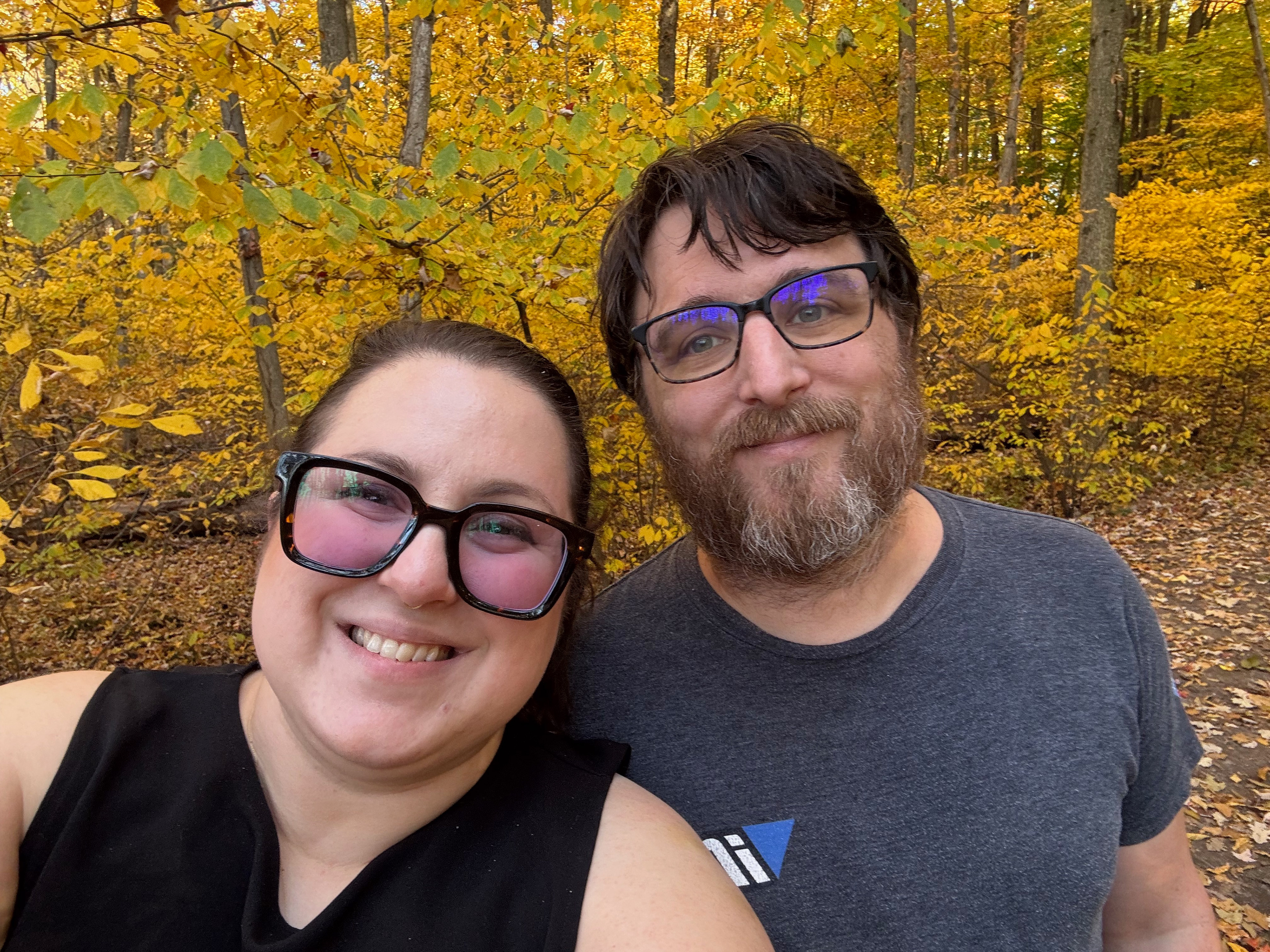 My husband Matt and I on one of the trails