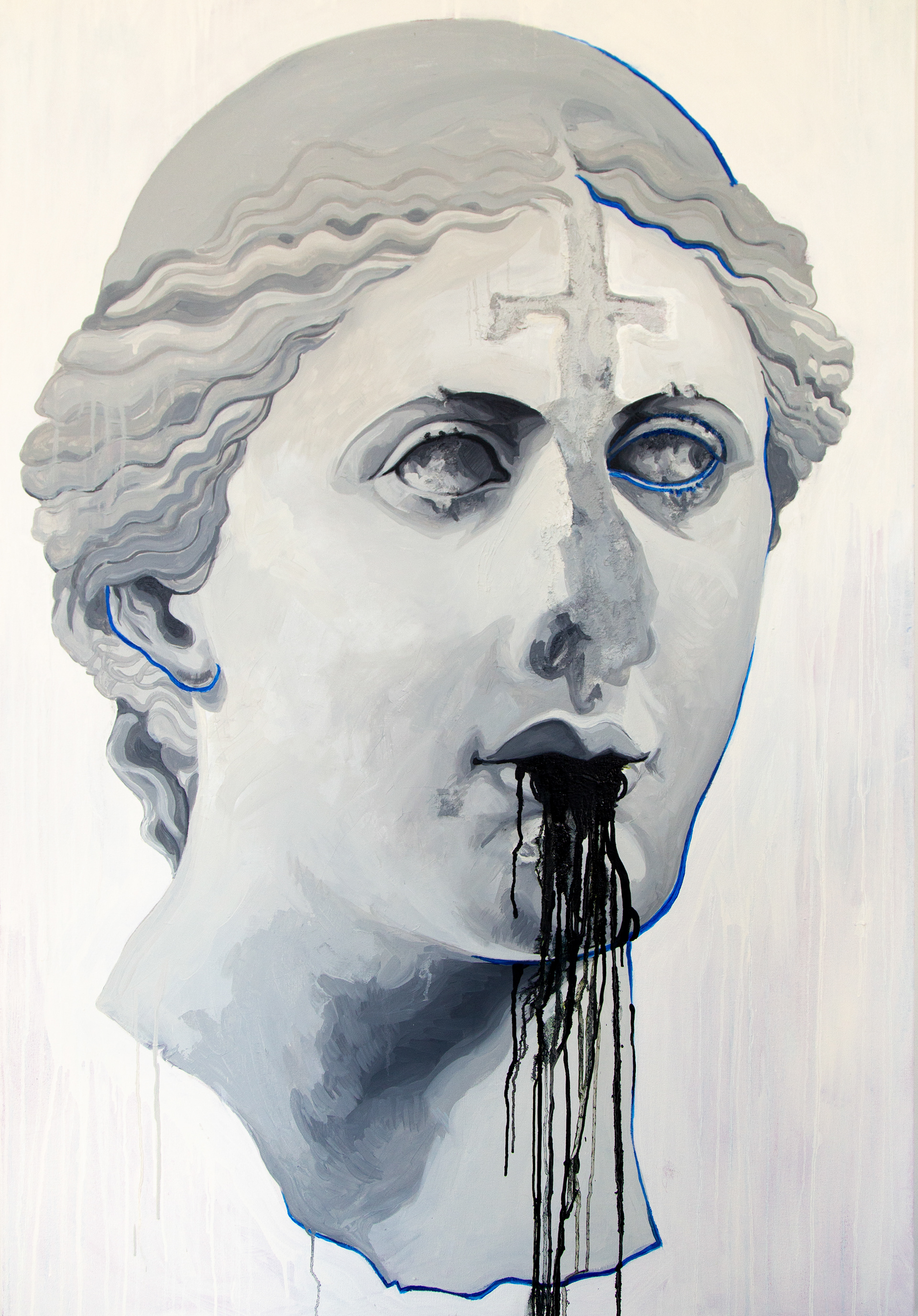 Expunction oil and pumice on canvas, 40X60, 2018 