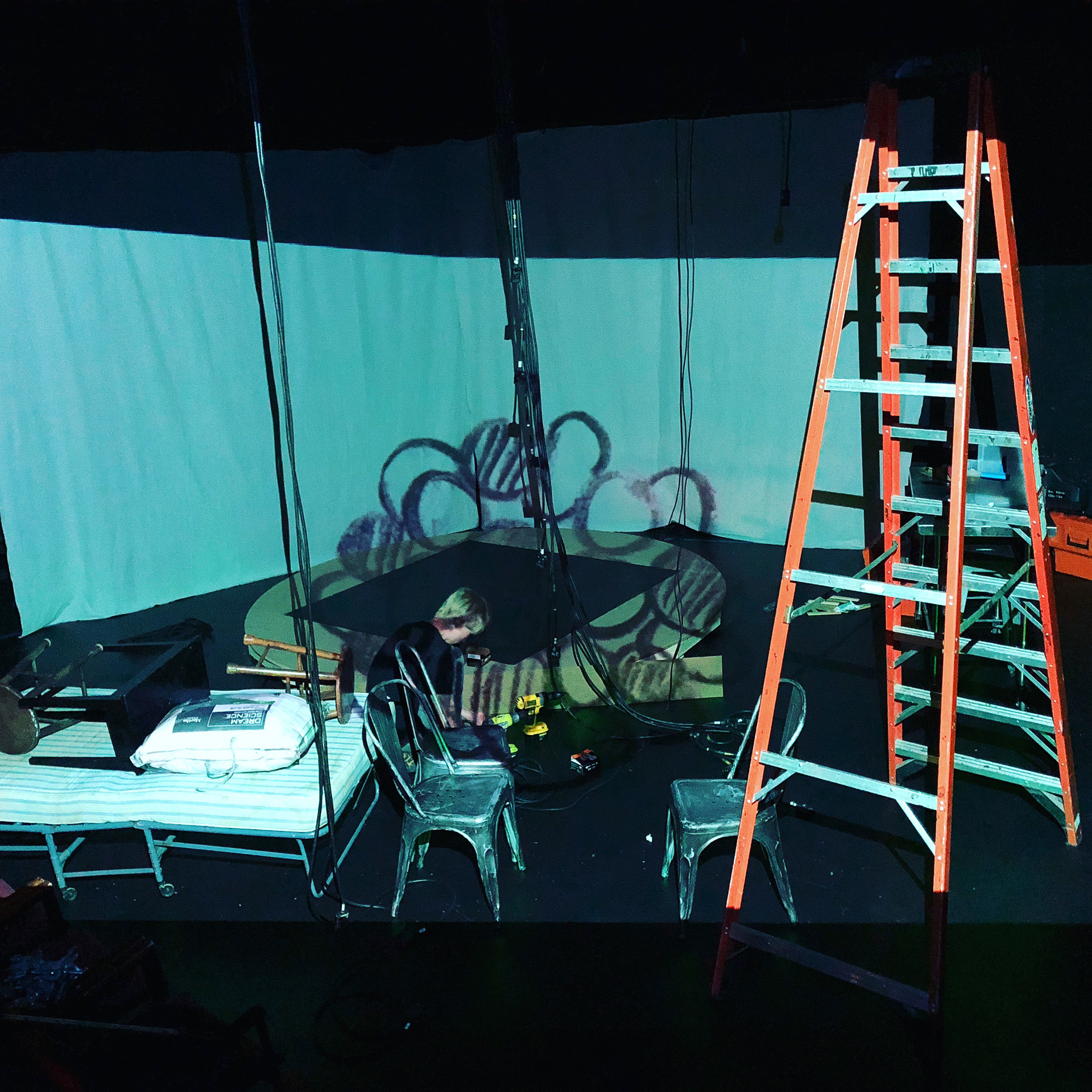 installing the projections before tech