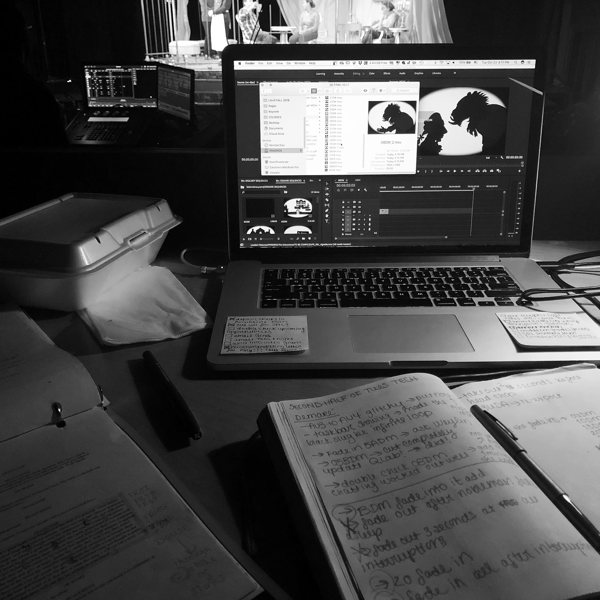 my view during tech week