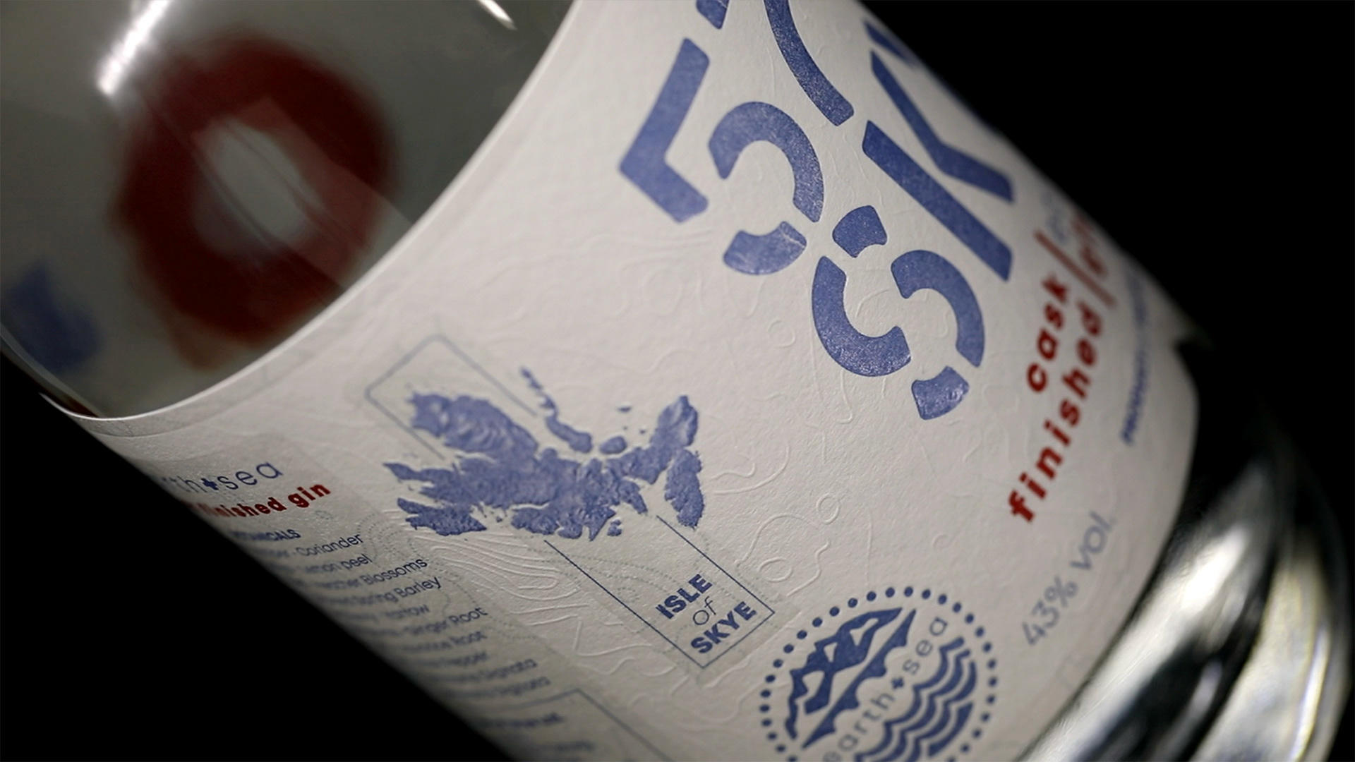 57° SKYE Earth + Sea Gin brand and bottle design.
