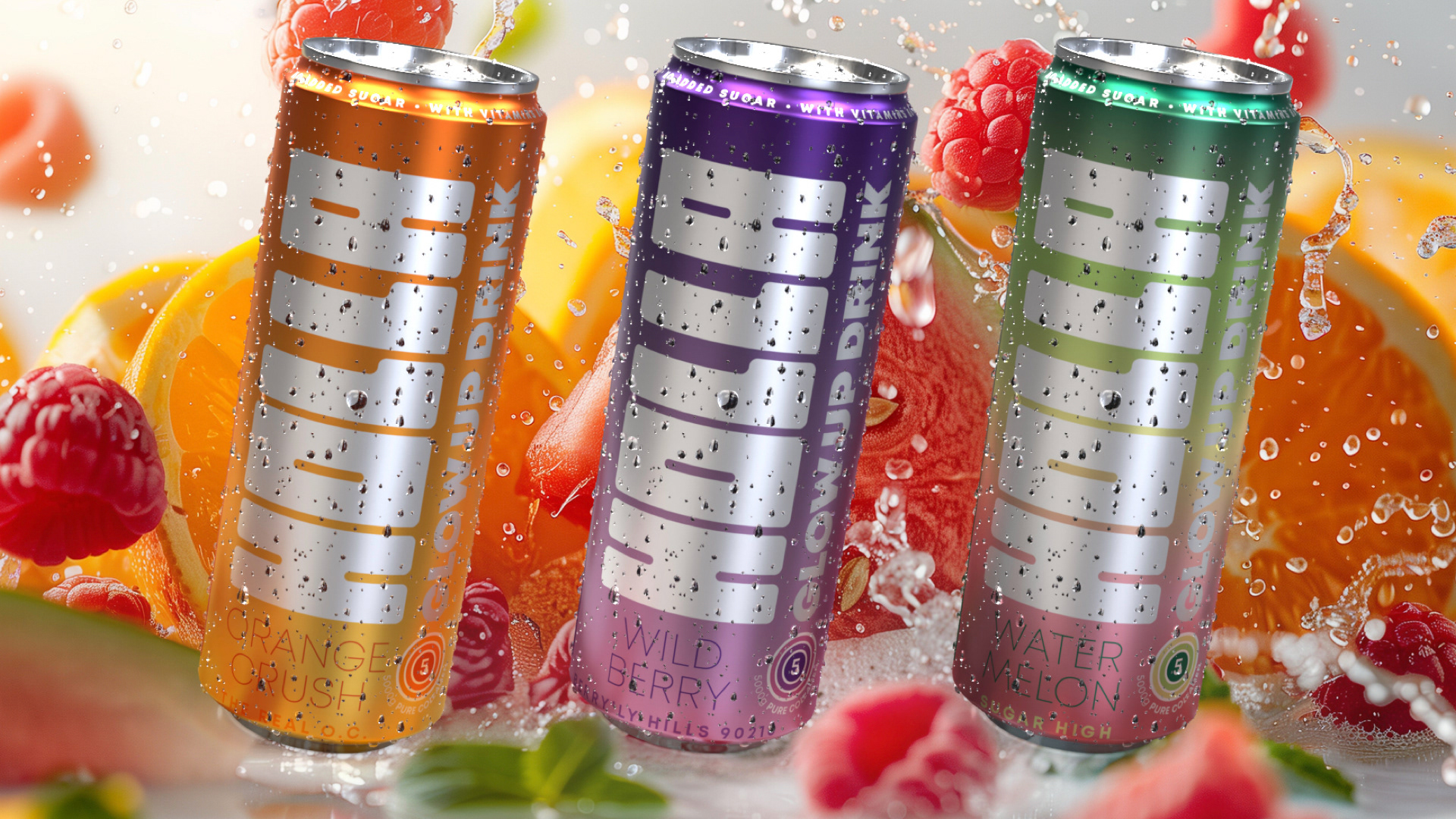 Proposed designs for HOLLA a collagen drink taken from a strategy process commenced by the brand.