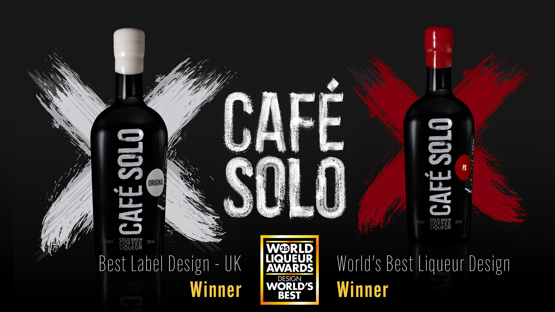 CAFÉ SOLO brand and bottle design.