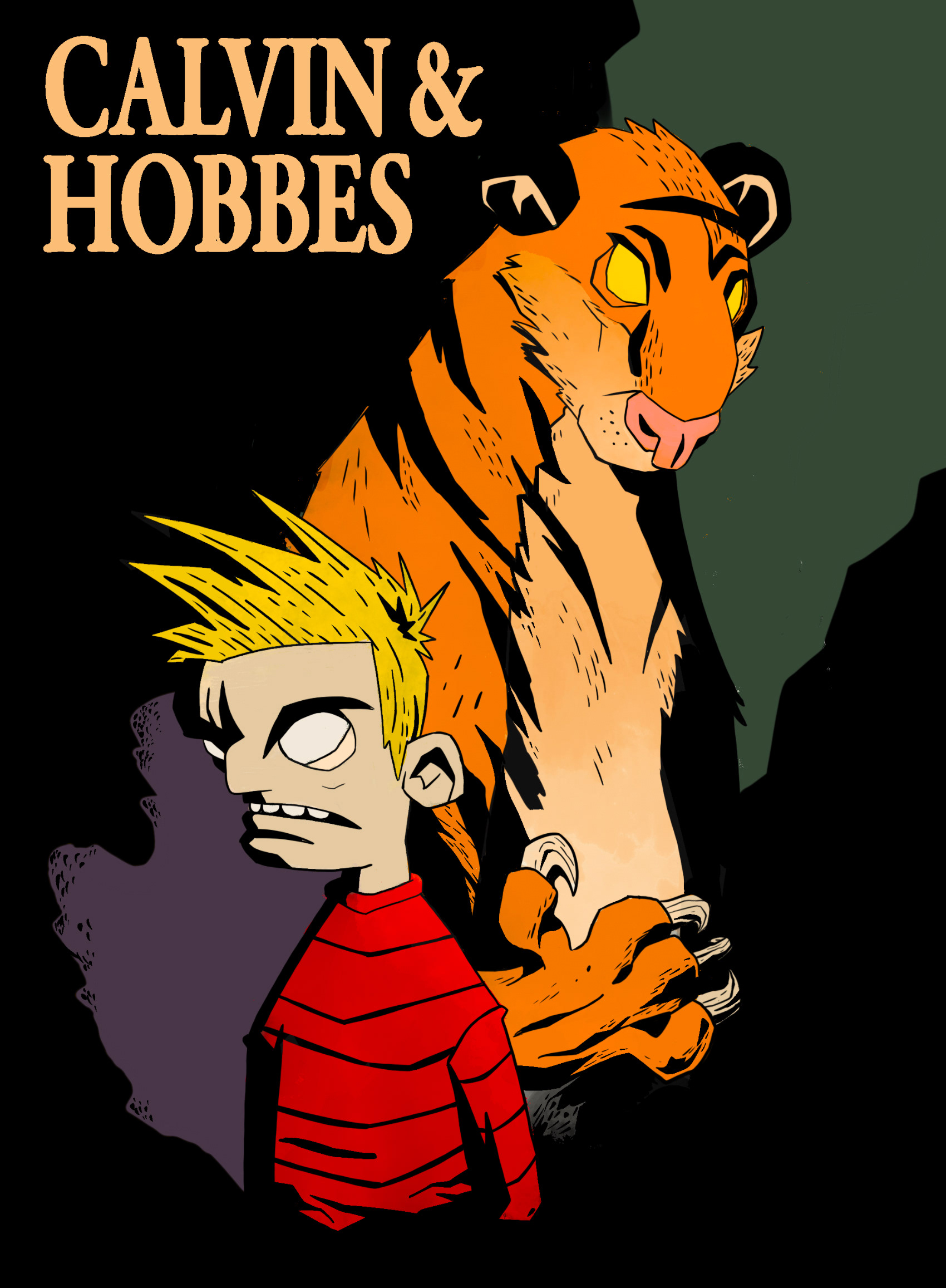 Calvin and Hobbes, by way of Mike Mignola