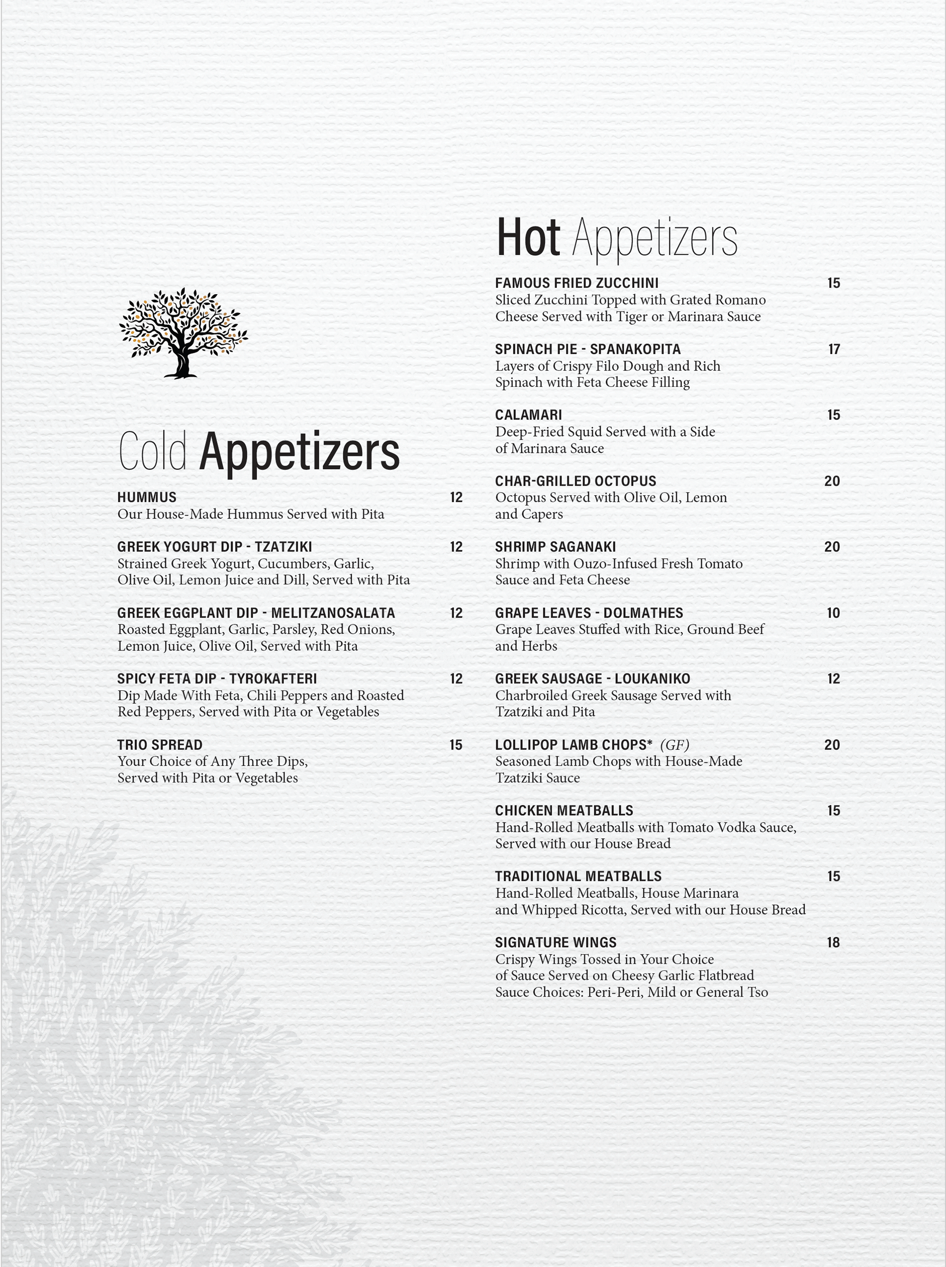 Dinner Menu Design - Page 1