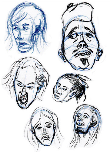 5 minute imagined gestures /Medium: Colored Graphite