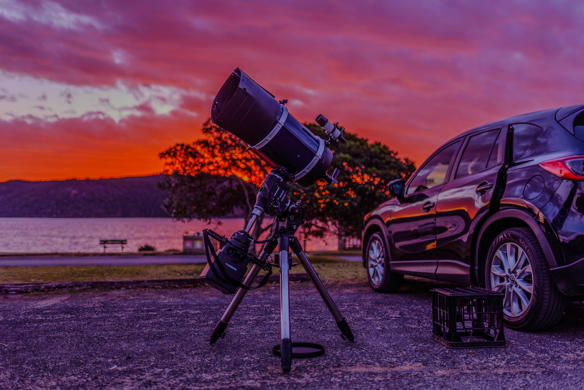 My Telescope during a Sunset in Palm Beach