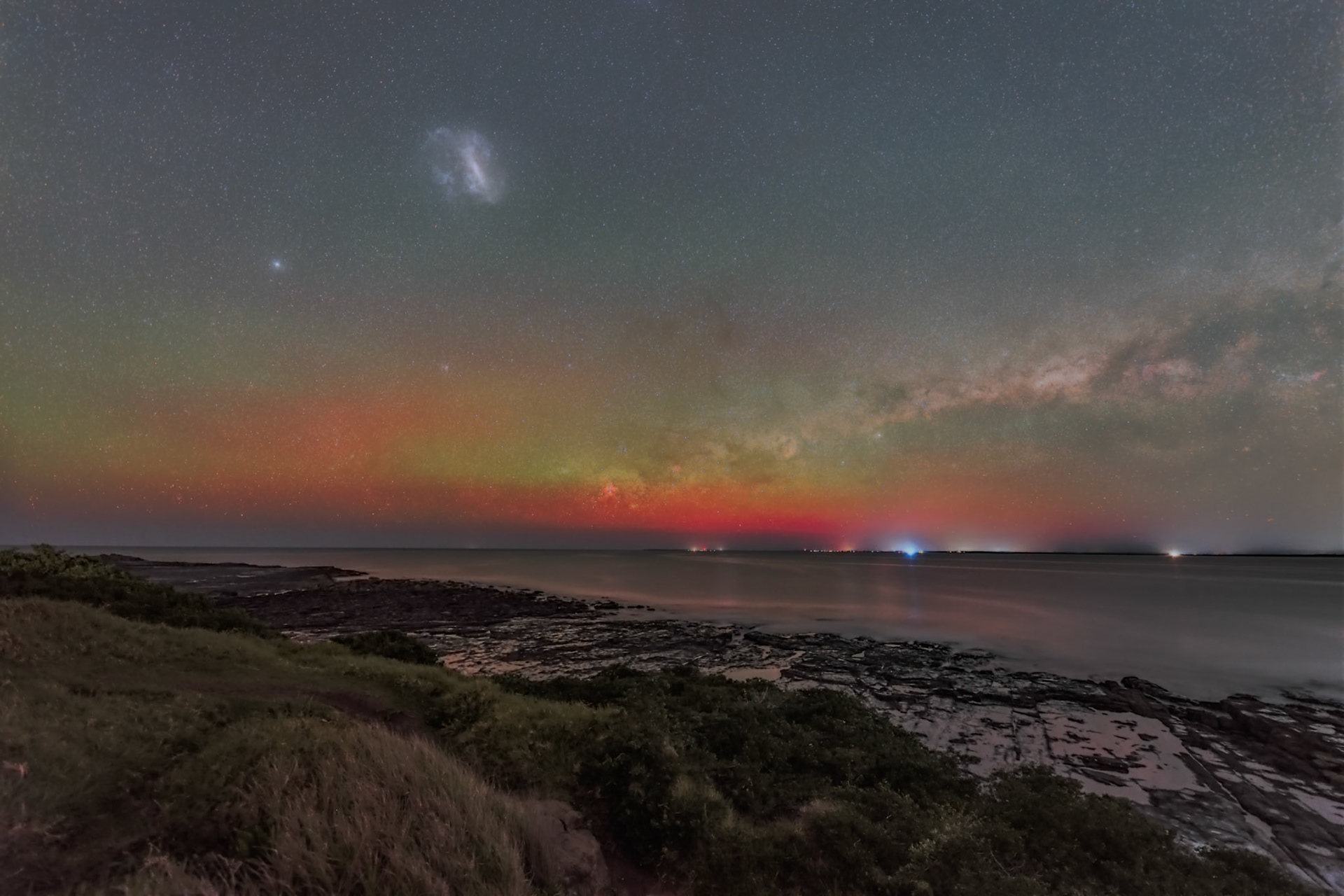 Milky Way and Aurora Australis from Gerroa