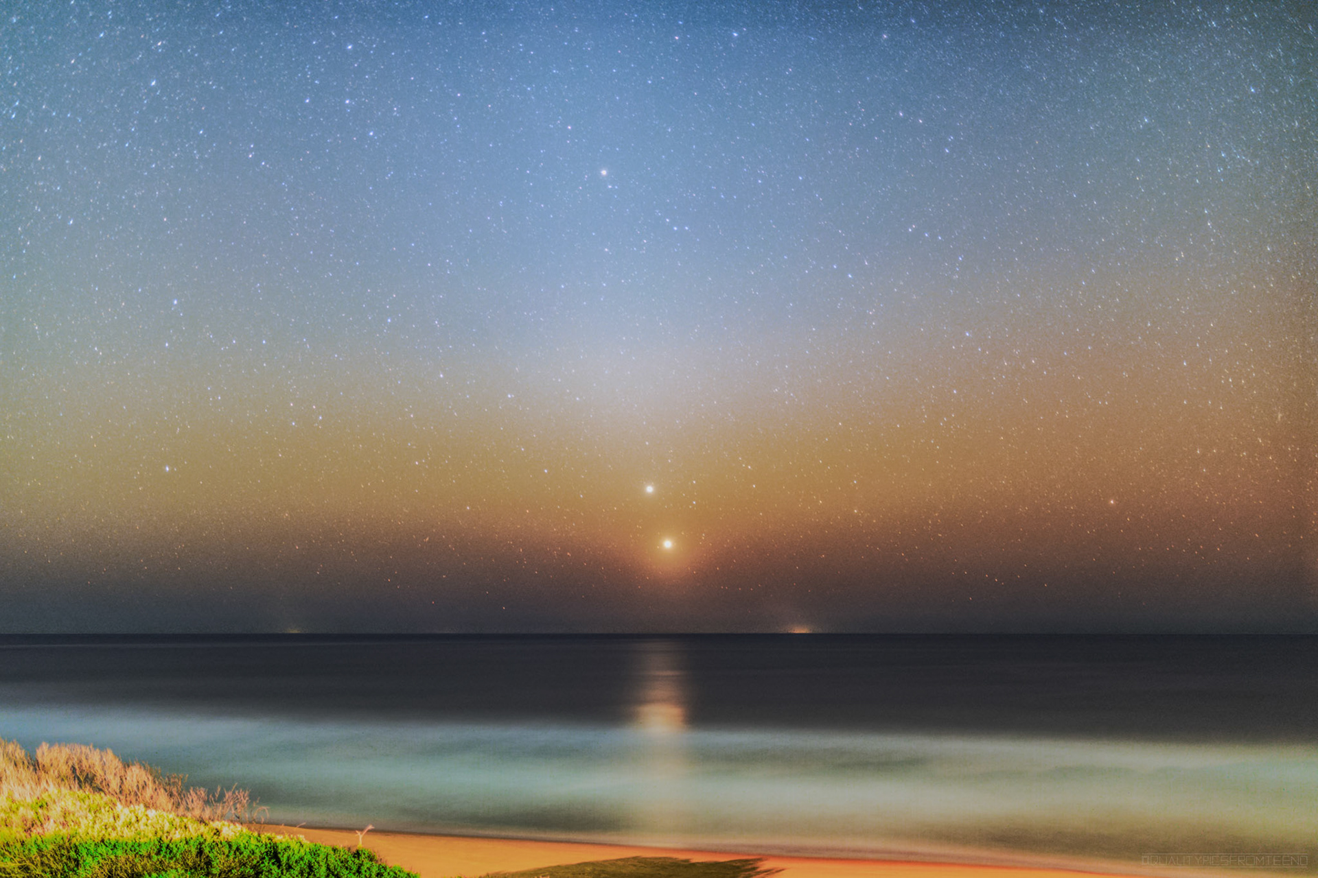 Venus and Jupiter from Palm Beach